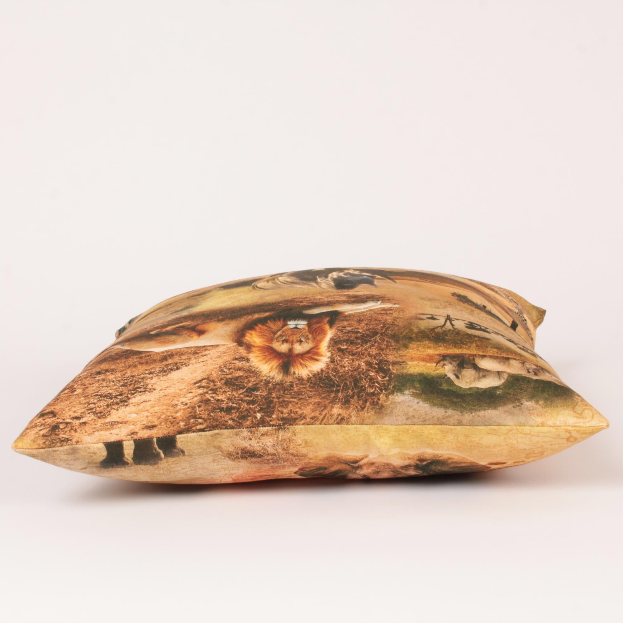 Kissenbezug 30x30 cm Afrika Safari Tiere Half Panama