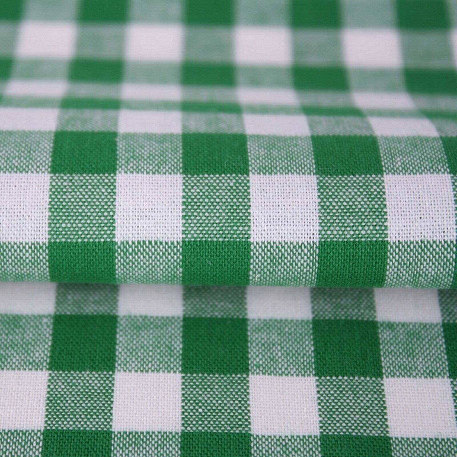 Stoff Meterware Karo 1x1 cm Grün