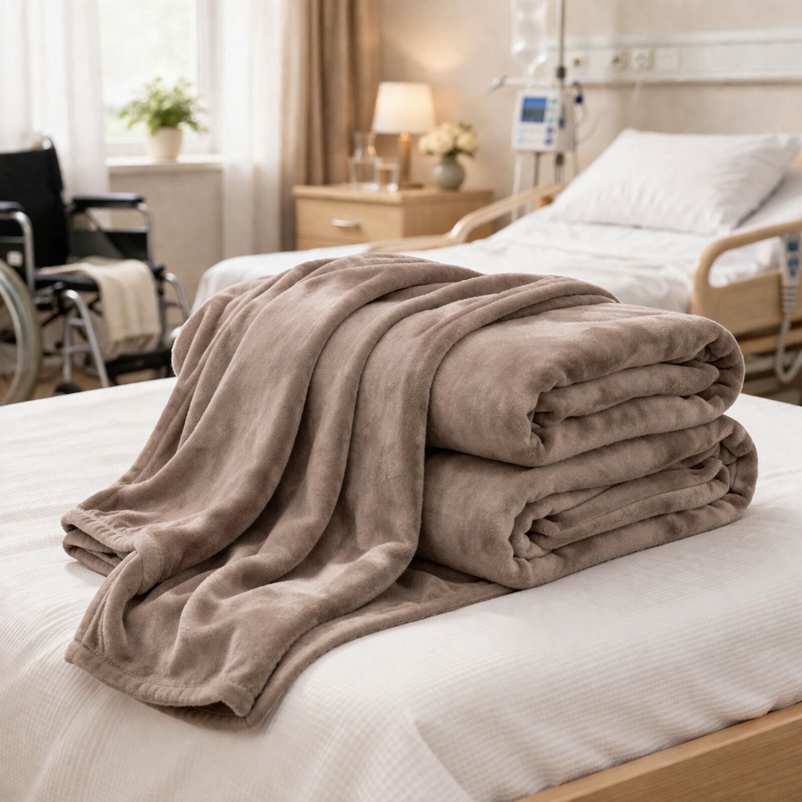 Pflege Kuscheldecke Taupe 150x200 cm Pflegeheim Krankenhaus häusliche Pflege