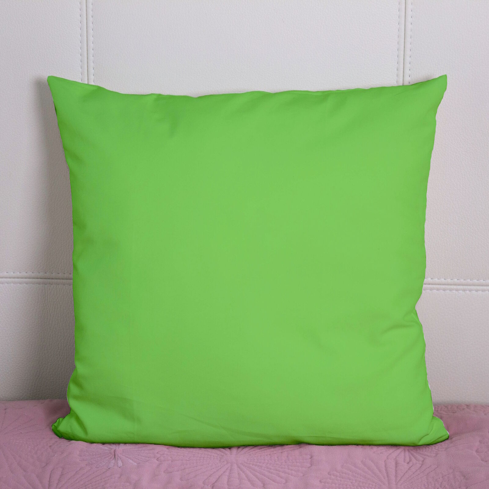 Kissenbezug Uni Baumwolle Linon-40x40 cm-Hellgrün