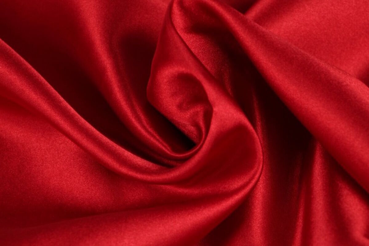 Satin Stoff Rot Glänzender Glanzsatin Meterware