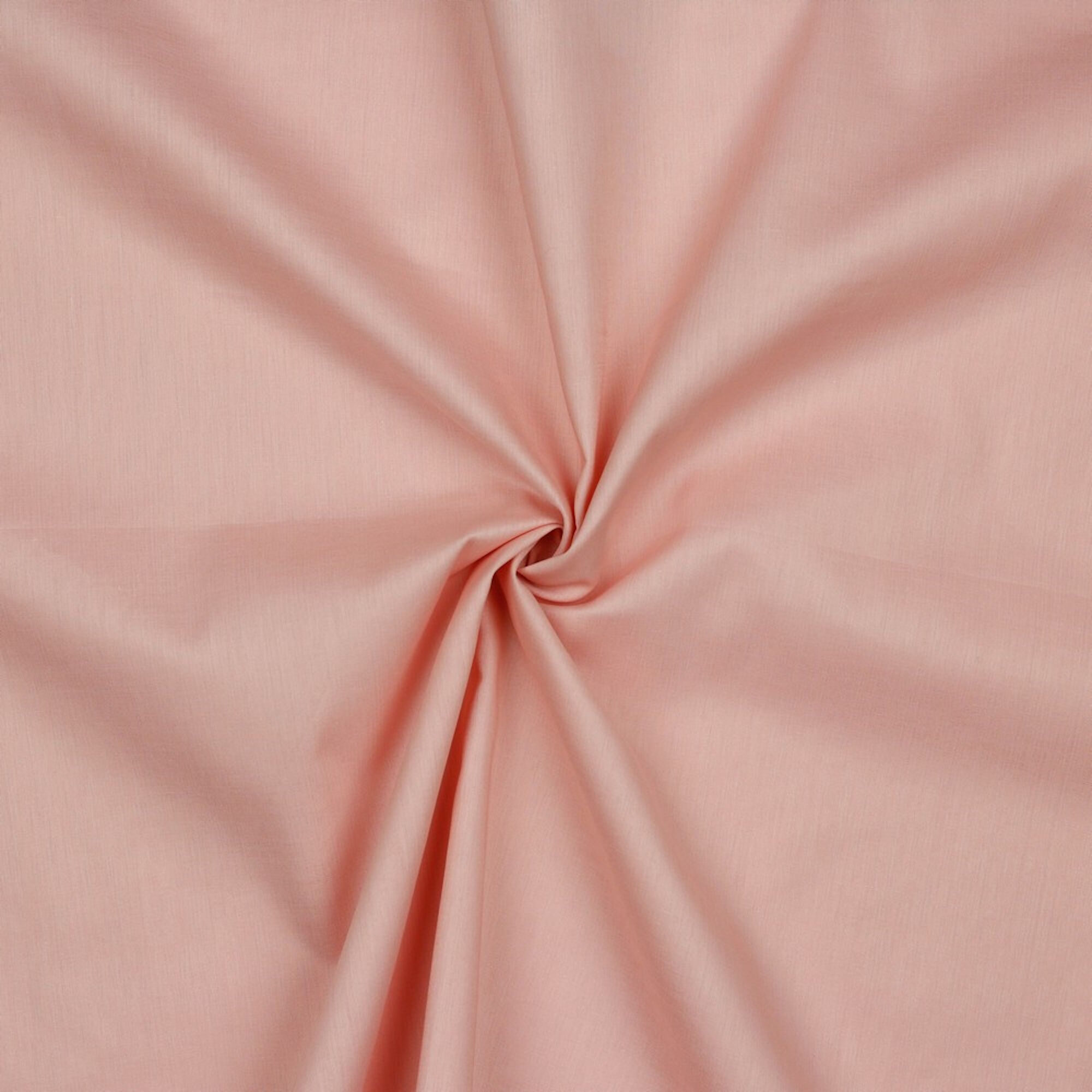 Stoff Meterware Uni Rosa Voile Baumwolle