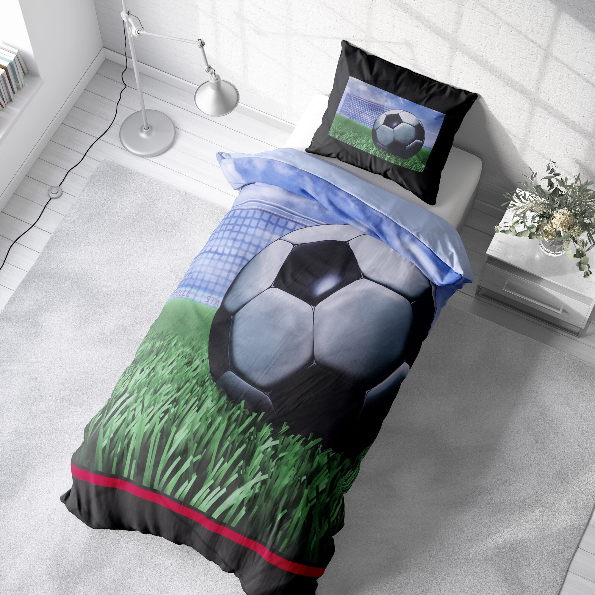 Fußball Bettwäsche 135x200 Baumwolle