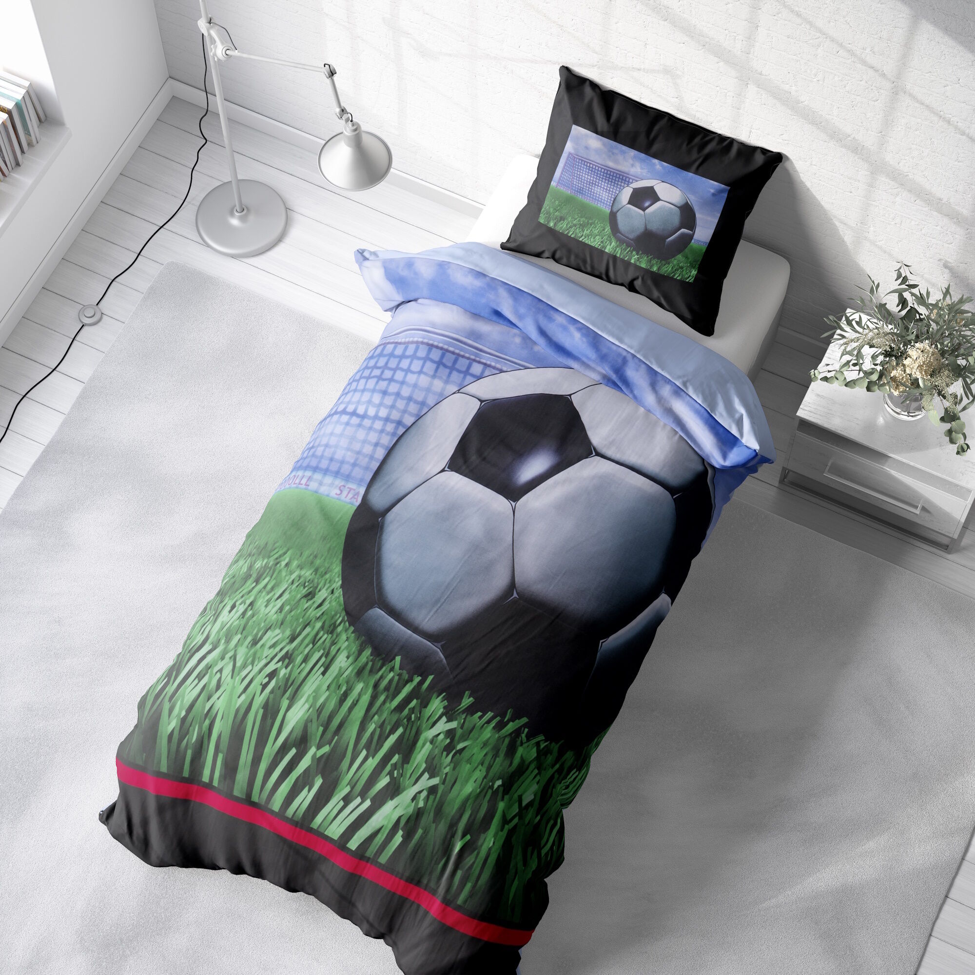 Fußball Bettwäsche 135x200 – Baumwolle für Kinder & Fans