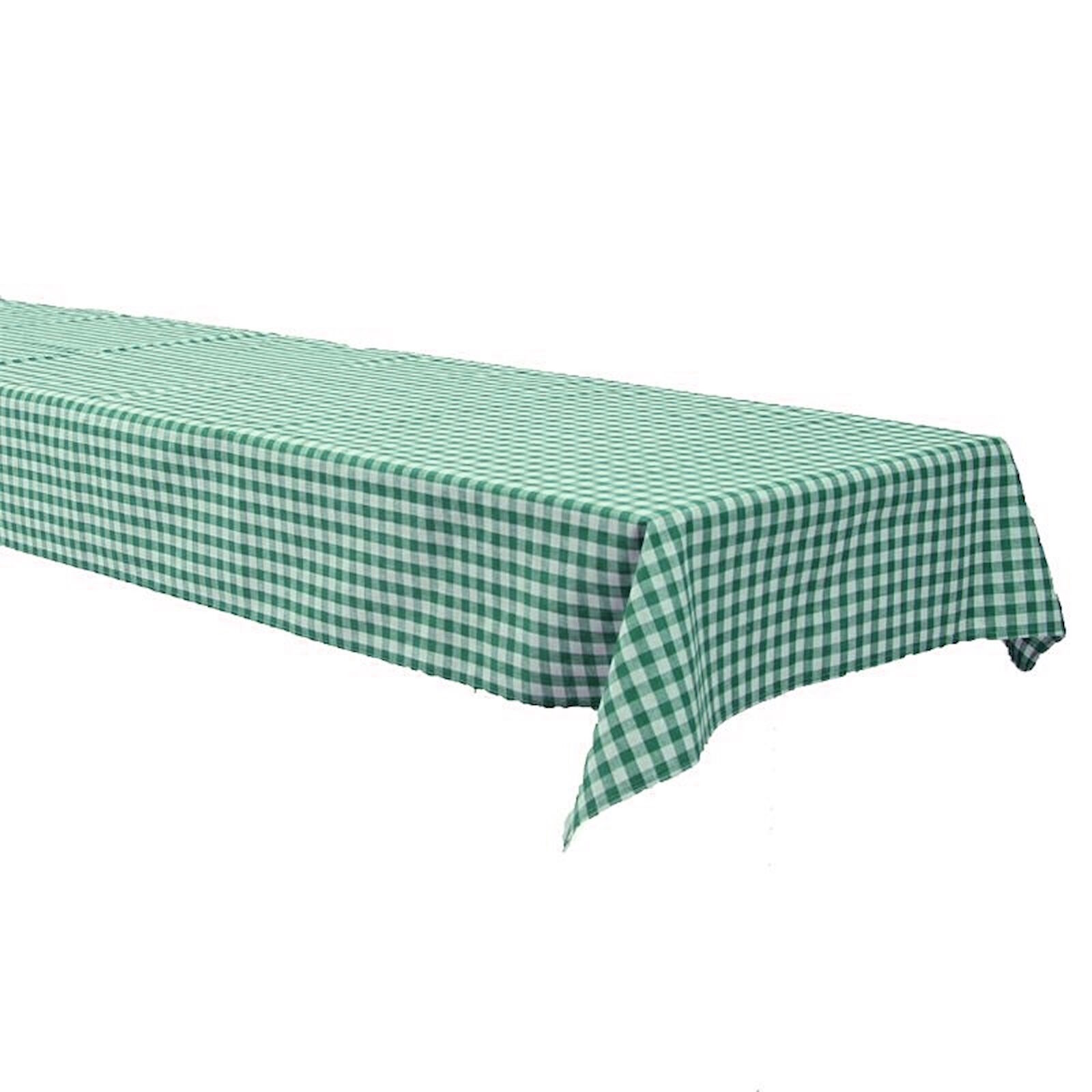 Biertisch Tischdecke Karo Baumwolle-Grün / 80x250 cm