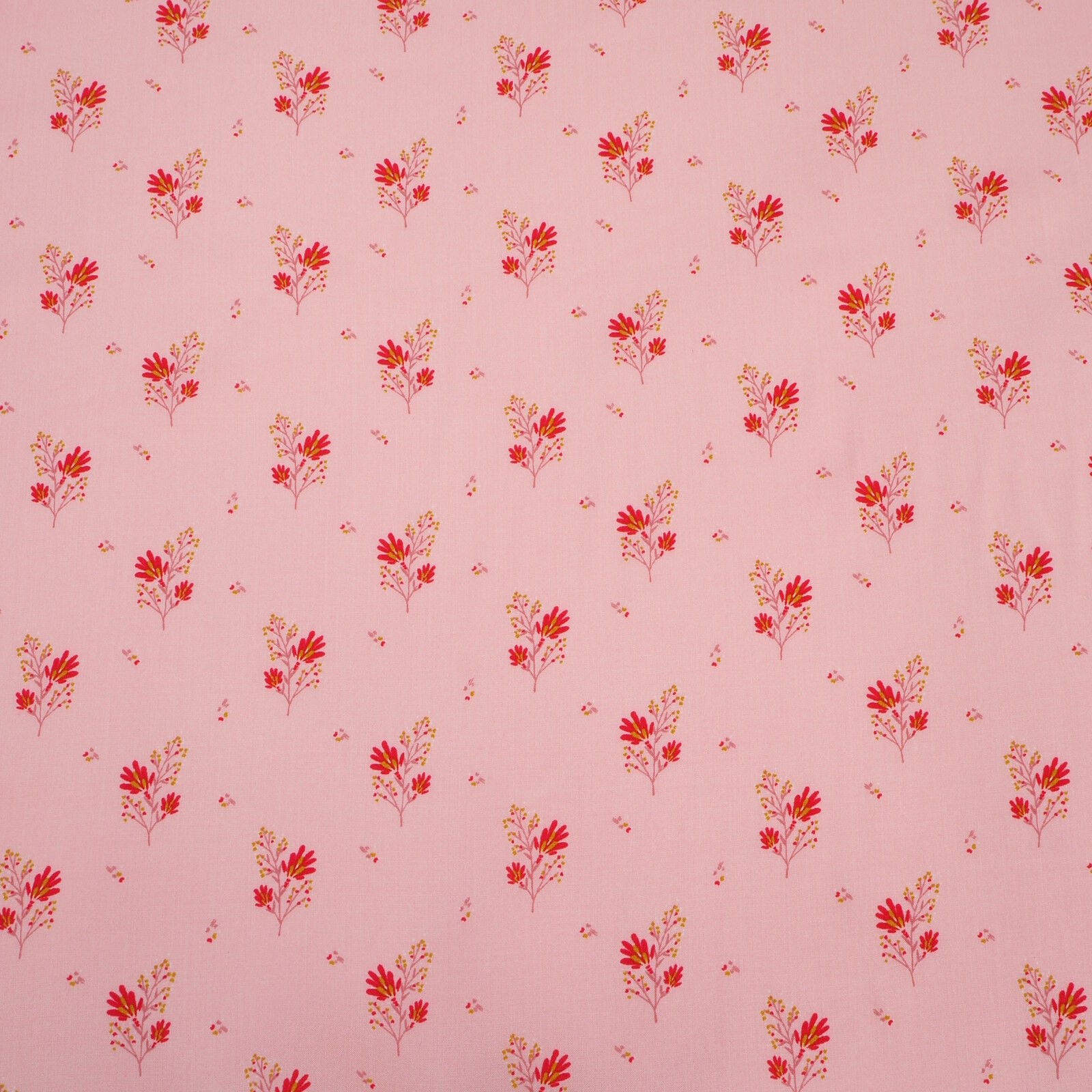 Viskose Stoff Blumen Stretch Rosa