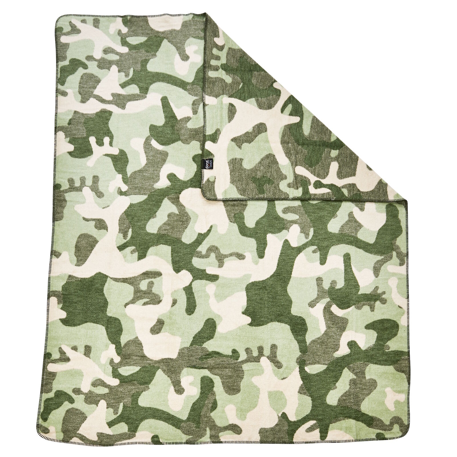 Kuscheldecke Camouflage Khaki 150x200 cm Baumwolle