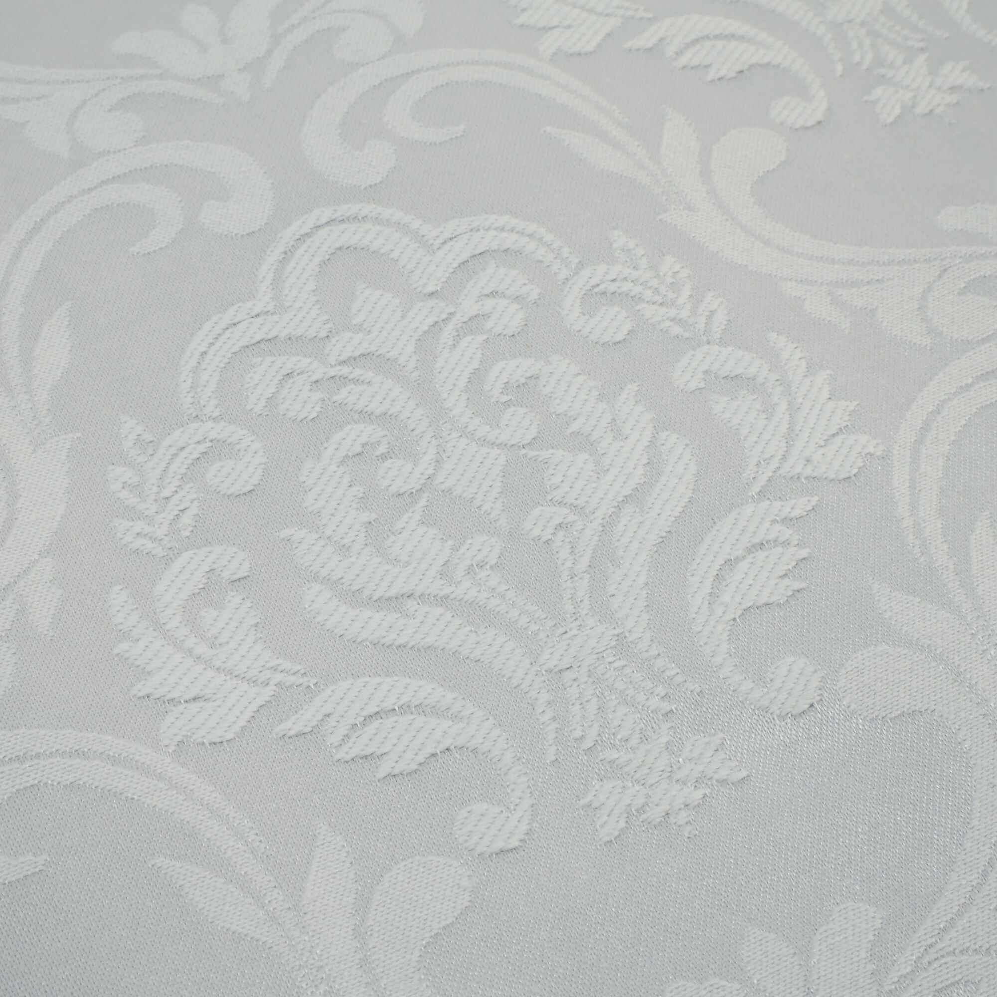 Stoff Premium Jacquard blühender Barock Hellgrau 280cm