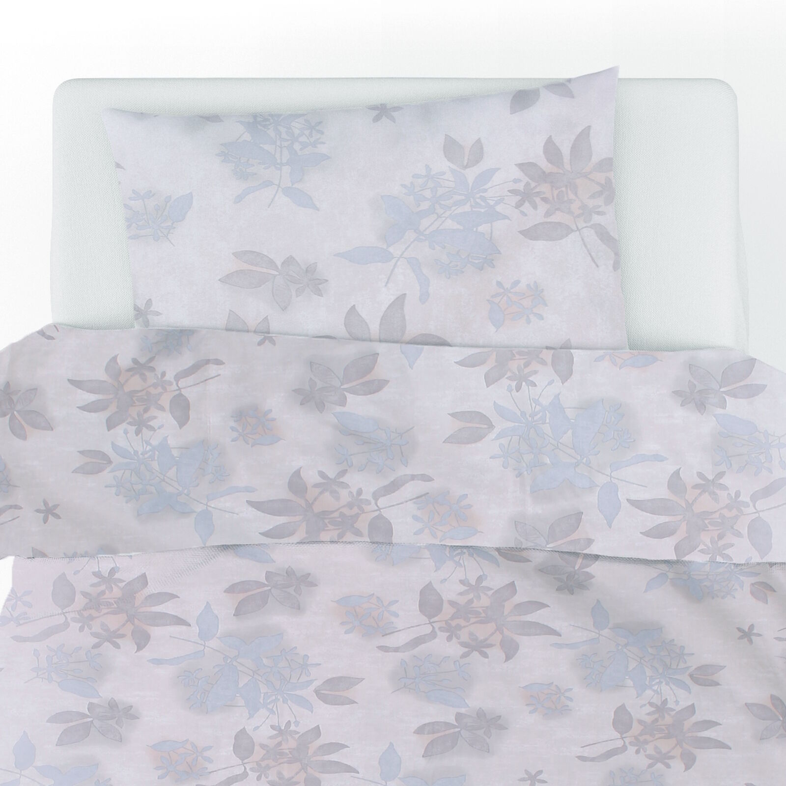 Mako Satin Bettwäsche 135x200 Pflanzen Blumen