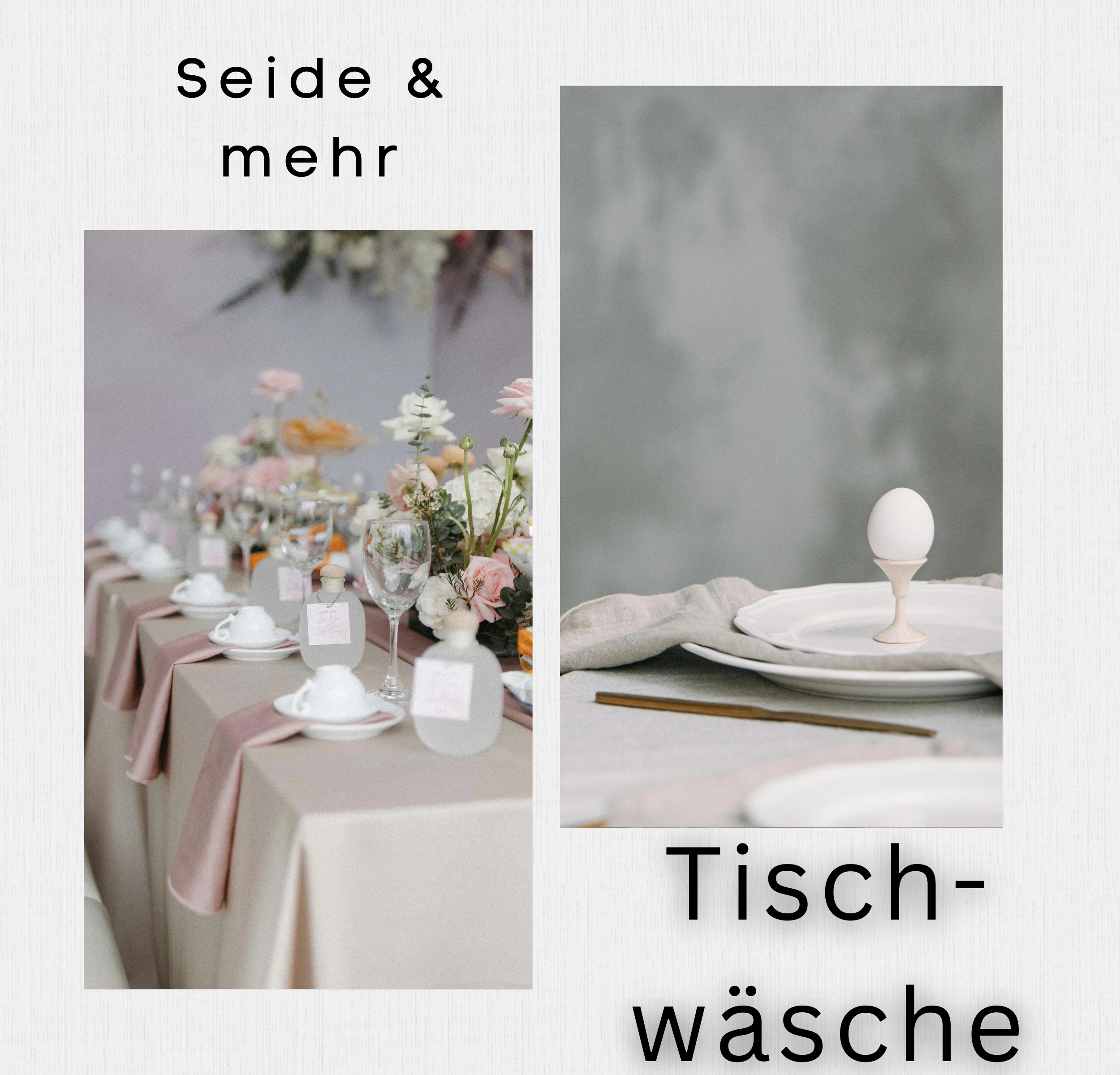 Edle Tischwäsche aus Seide für festliche Anlässe
