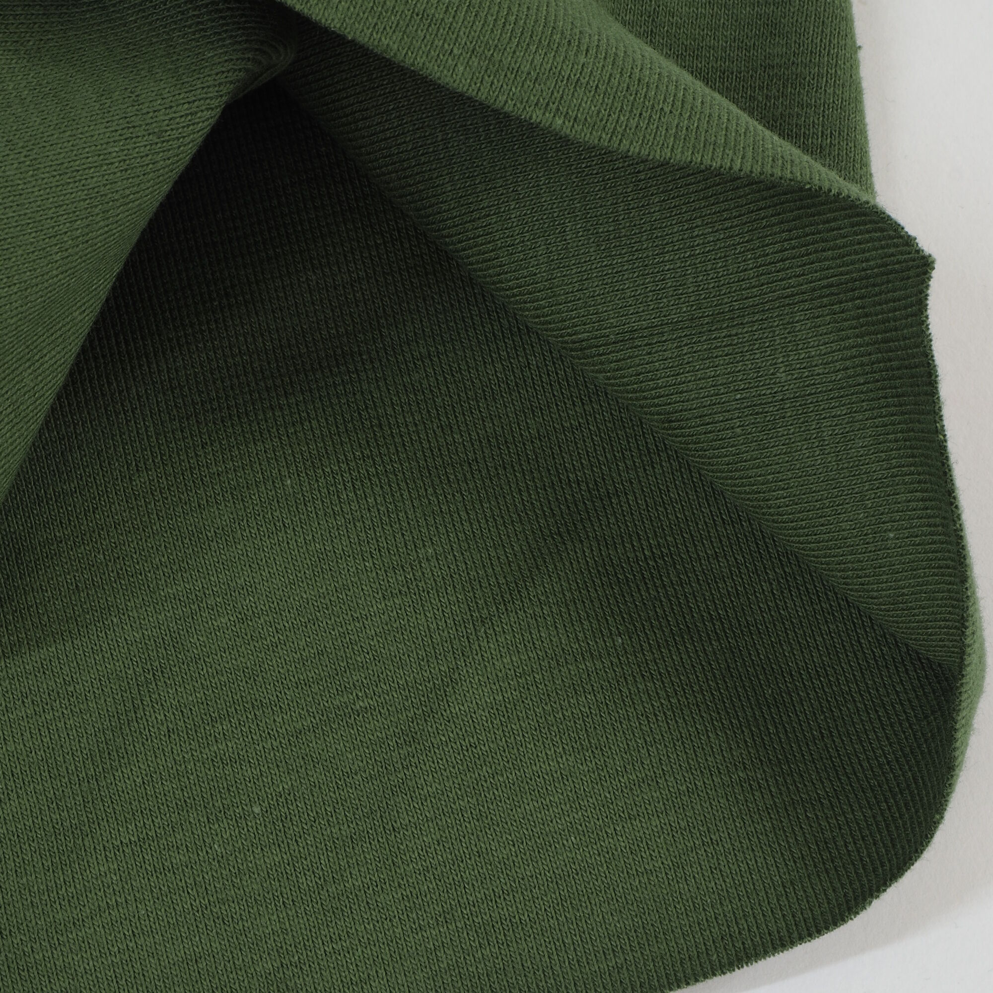 Bündchenstoff Meterware Uni Waldgrün