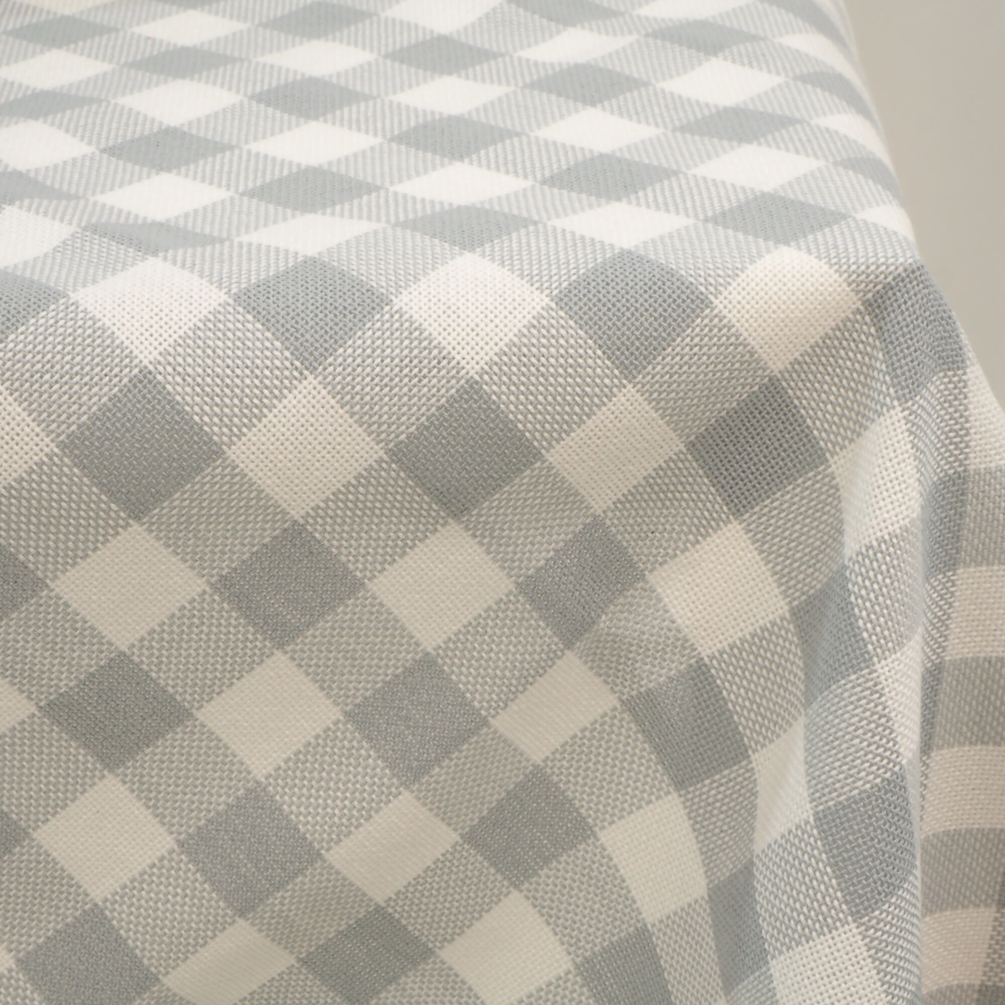 Biertisch Tischdecke 80x250 cm Karo 5x5 cm Grau