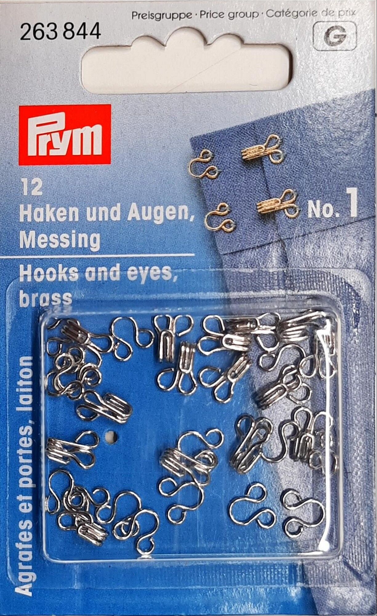 Federhaken und Augen MS 1 silberfarbig