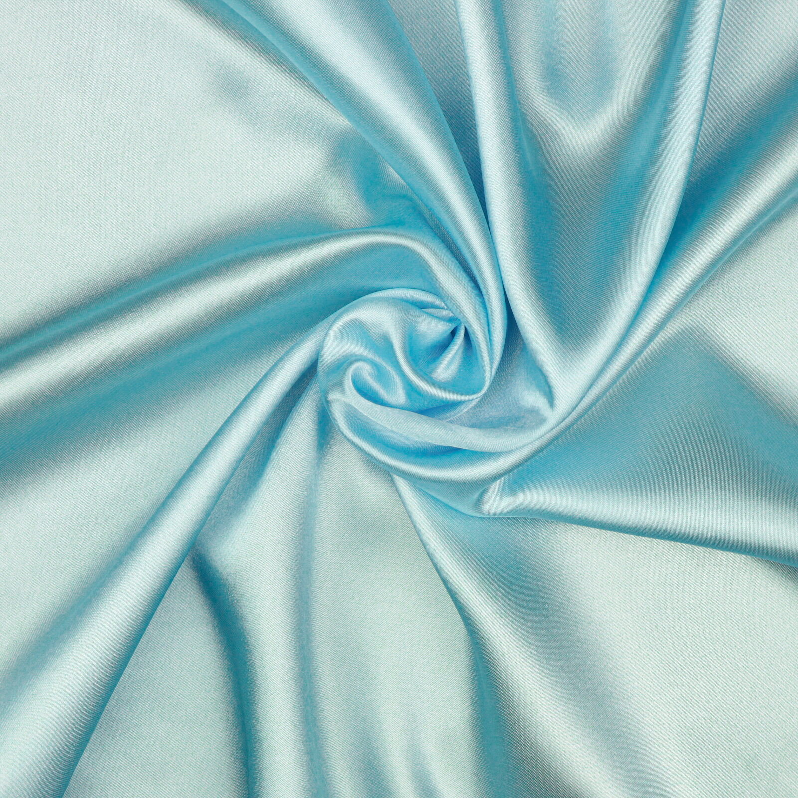 Stoff Meterware Uni Hellblau Babyblau Glanz Satin