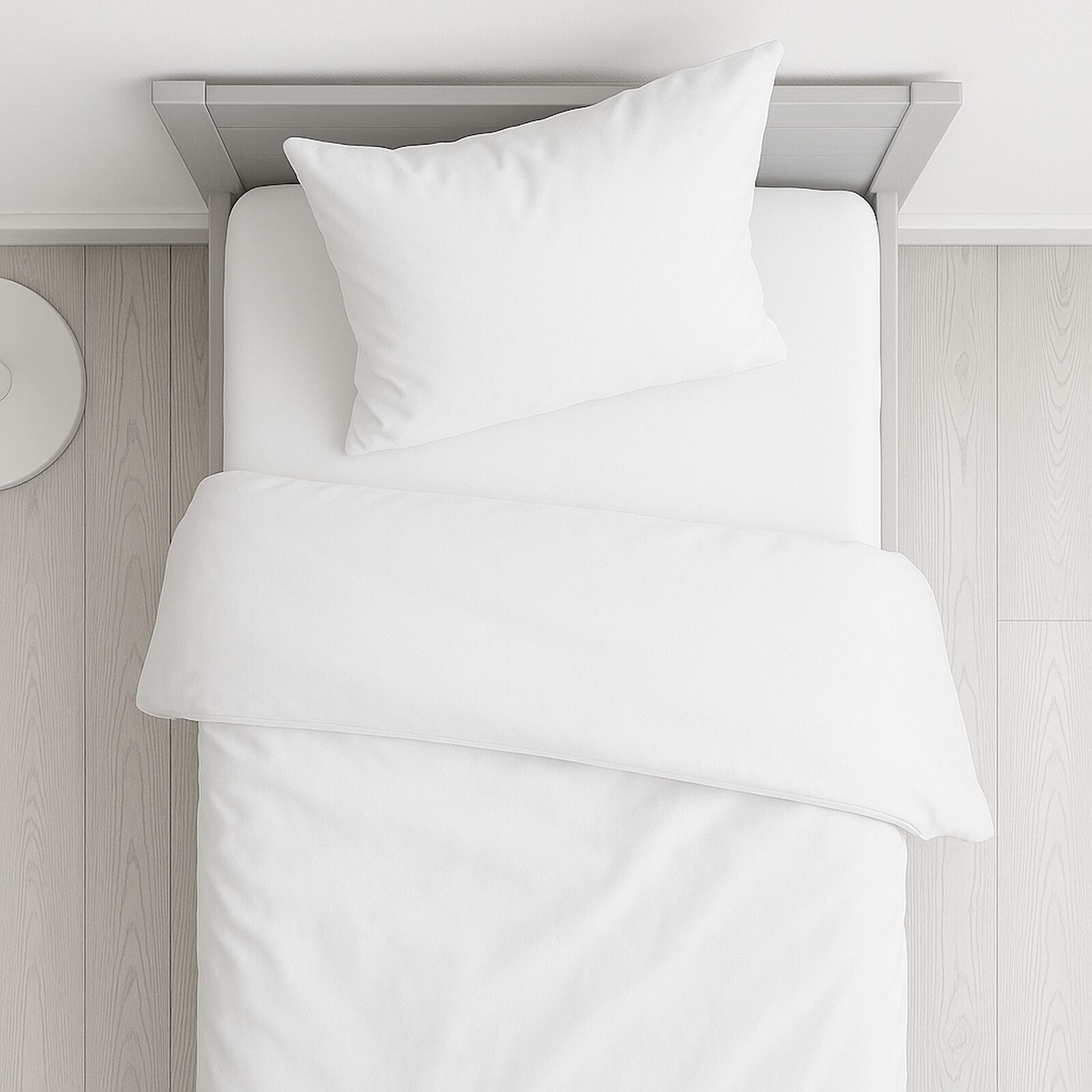 Bettwäsche Weiß Mako Satin - 135x200 cm