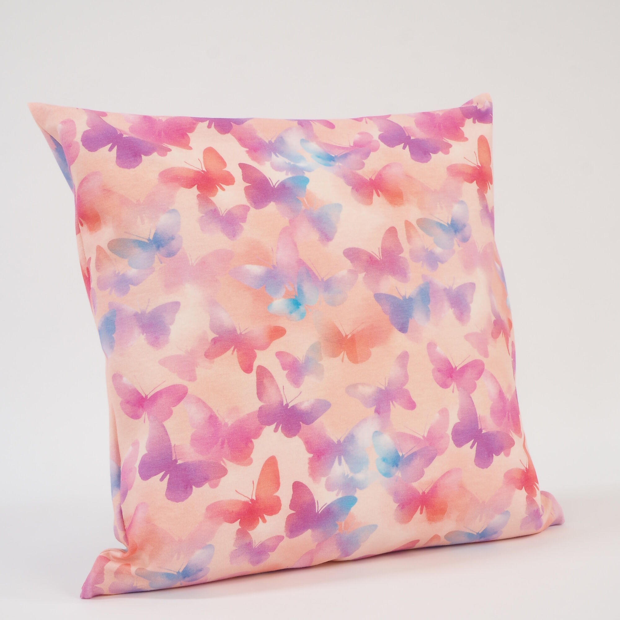 Kissenbezug 40x40 cm Schmetterlinge Rosa Jersey