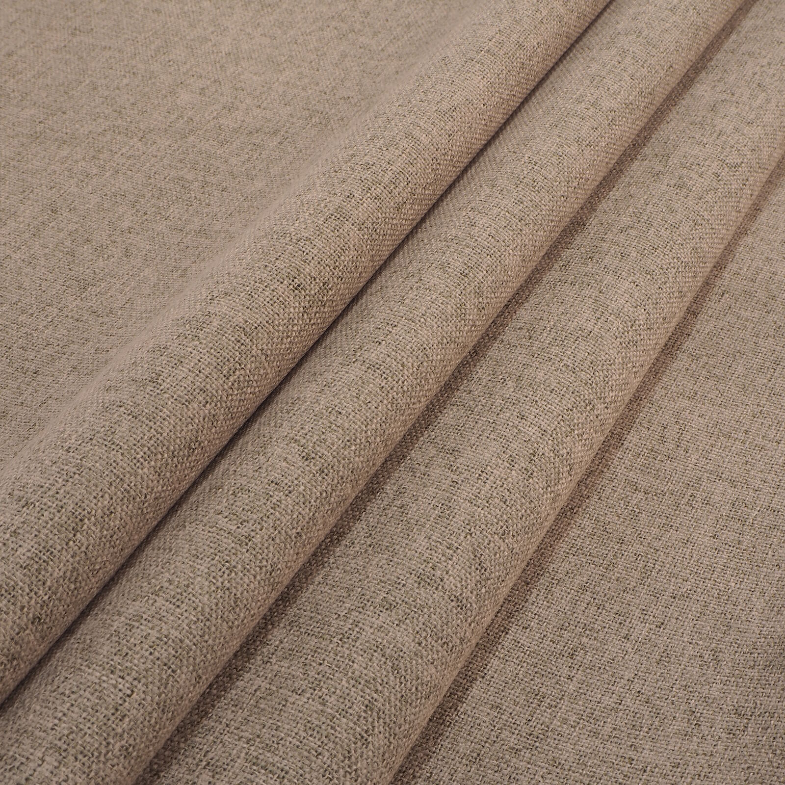 Schwer entflammbarer Stoff Beige Calera Leinen Optik