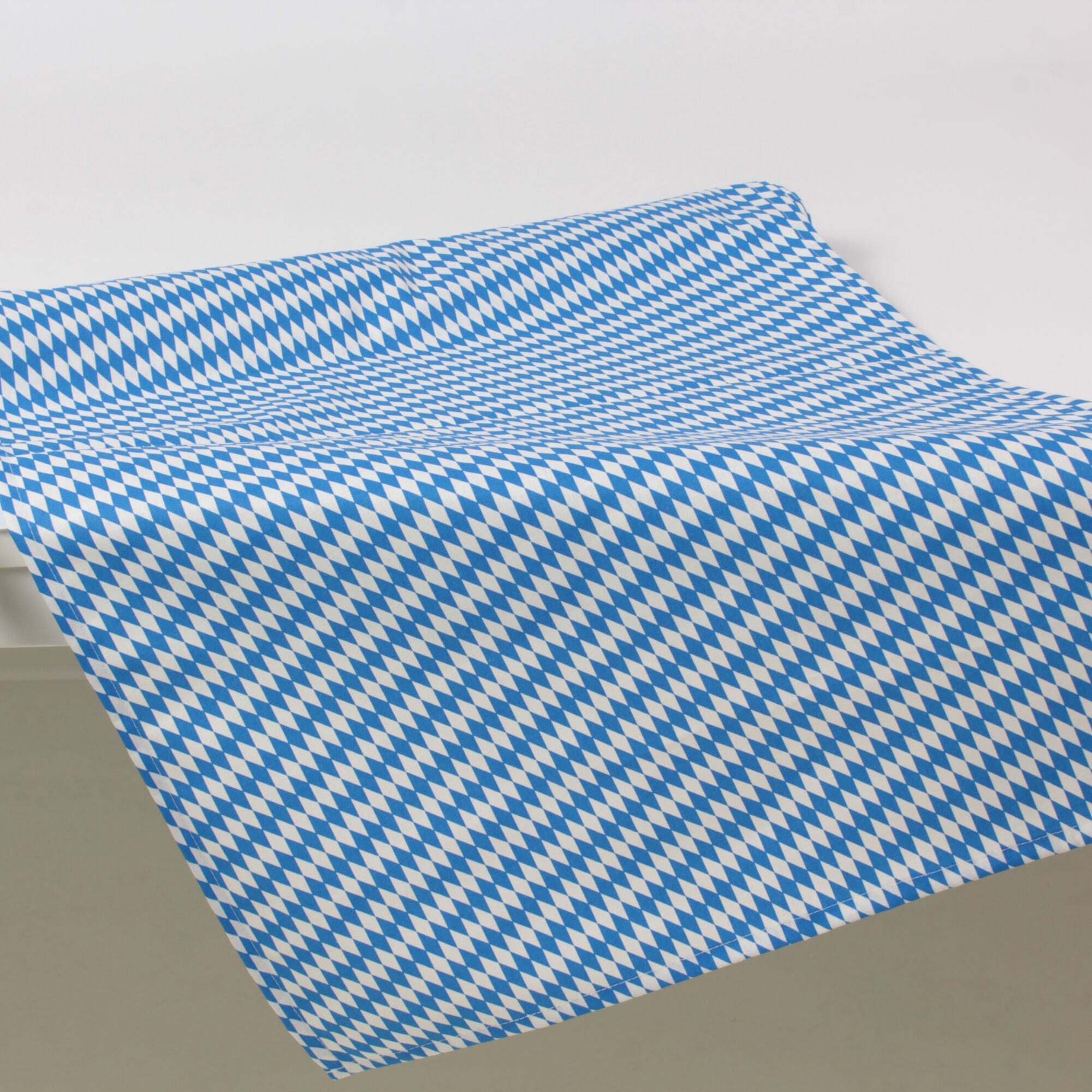 Bayrischer Tischläufer Baumwolle 45x150 Blau Weiß