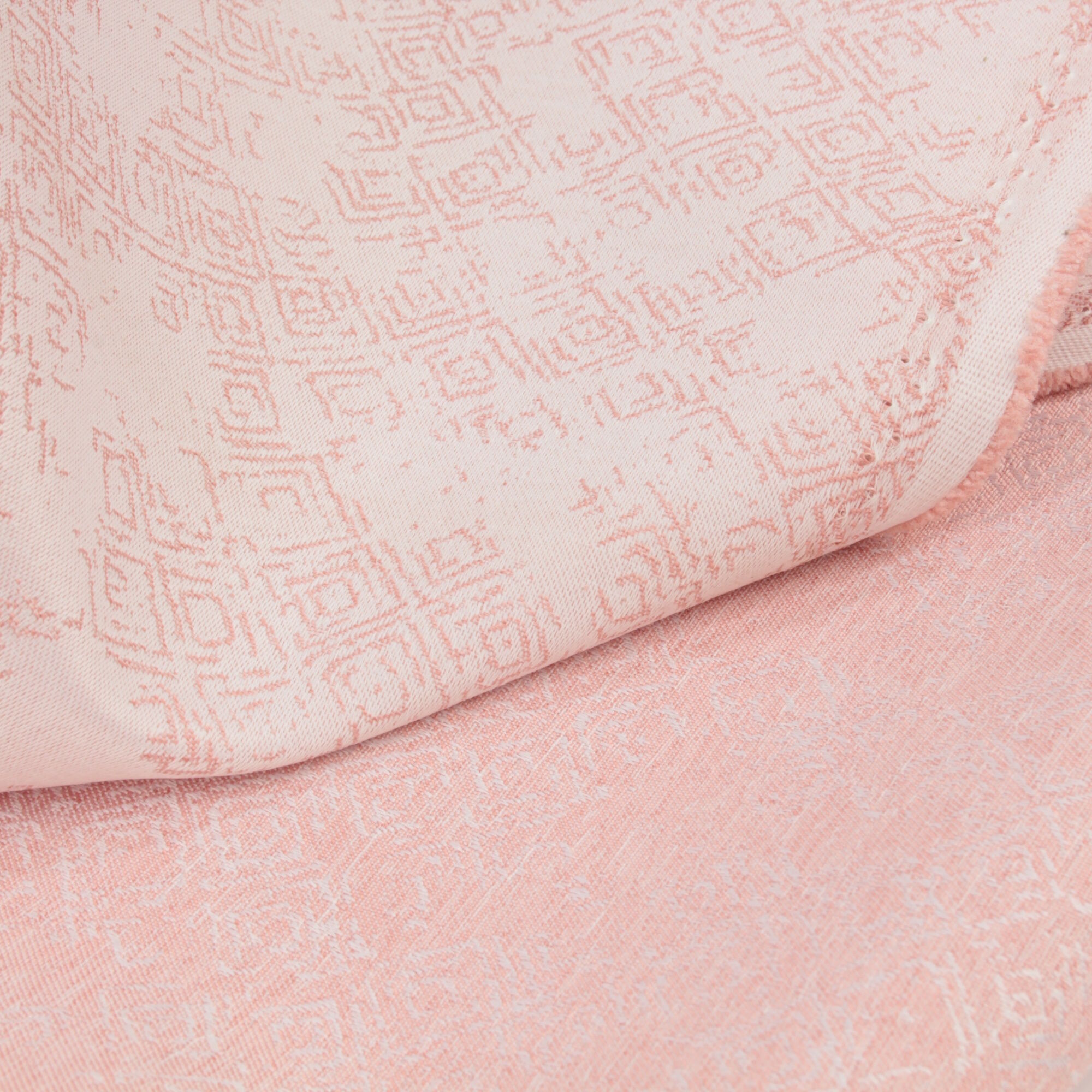 Stoff Meterware Melina Rosa Jacquard Mischgewebe