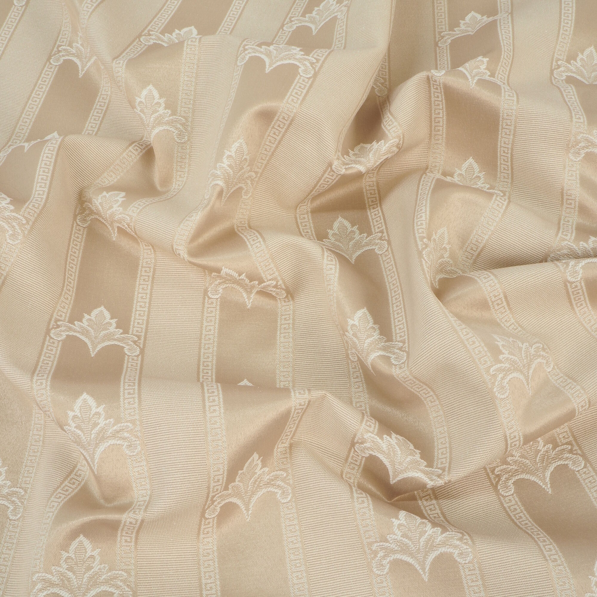 Polsterstoff Meterware Imperio Barock Jacquard Beige