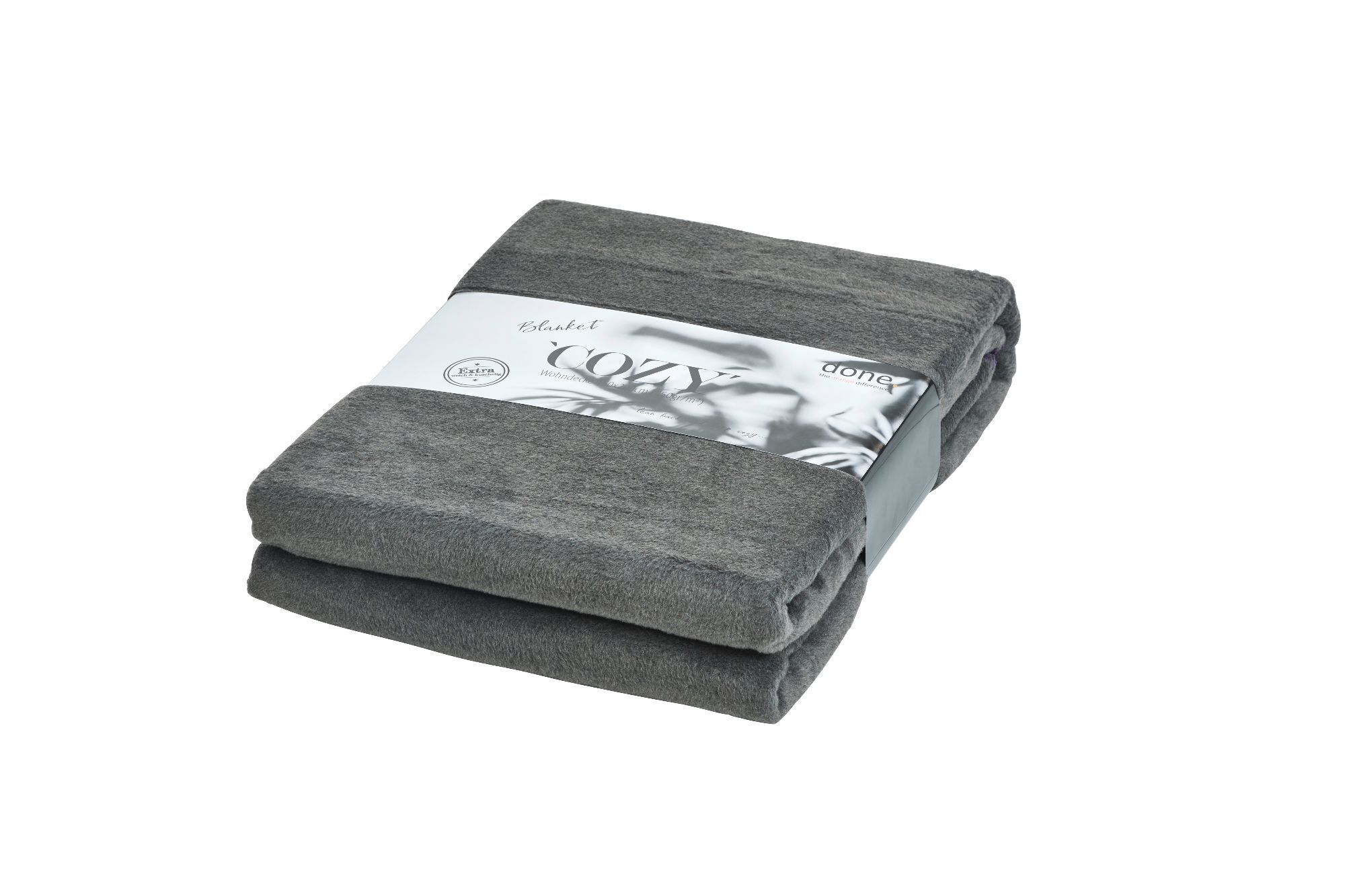 Kuscheldecke Cozy Anthrazit 150x200 cm Baumwolle
