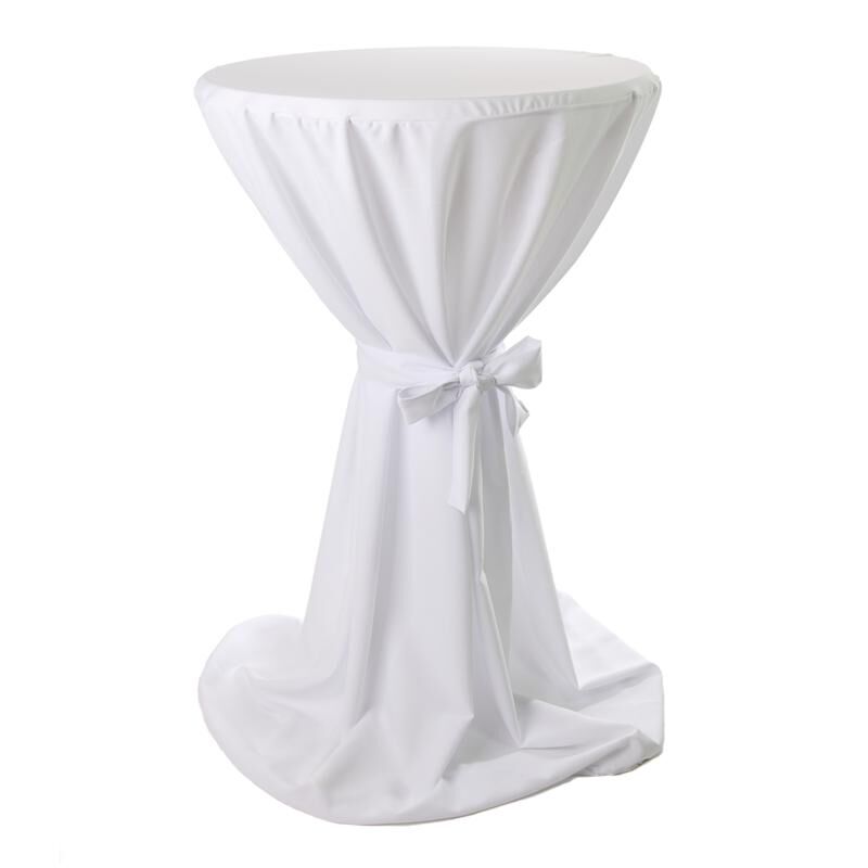 Stehtischhusse Polyester-60-65 cm-Weiß