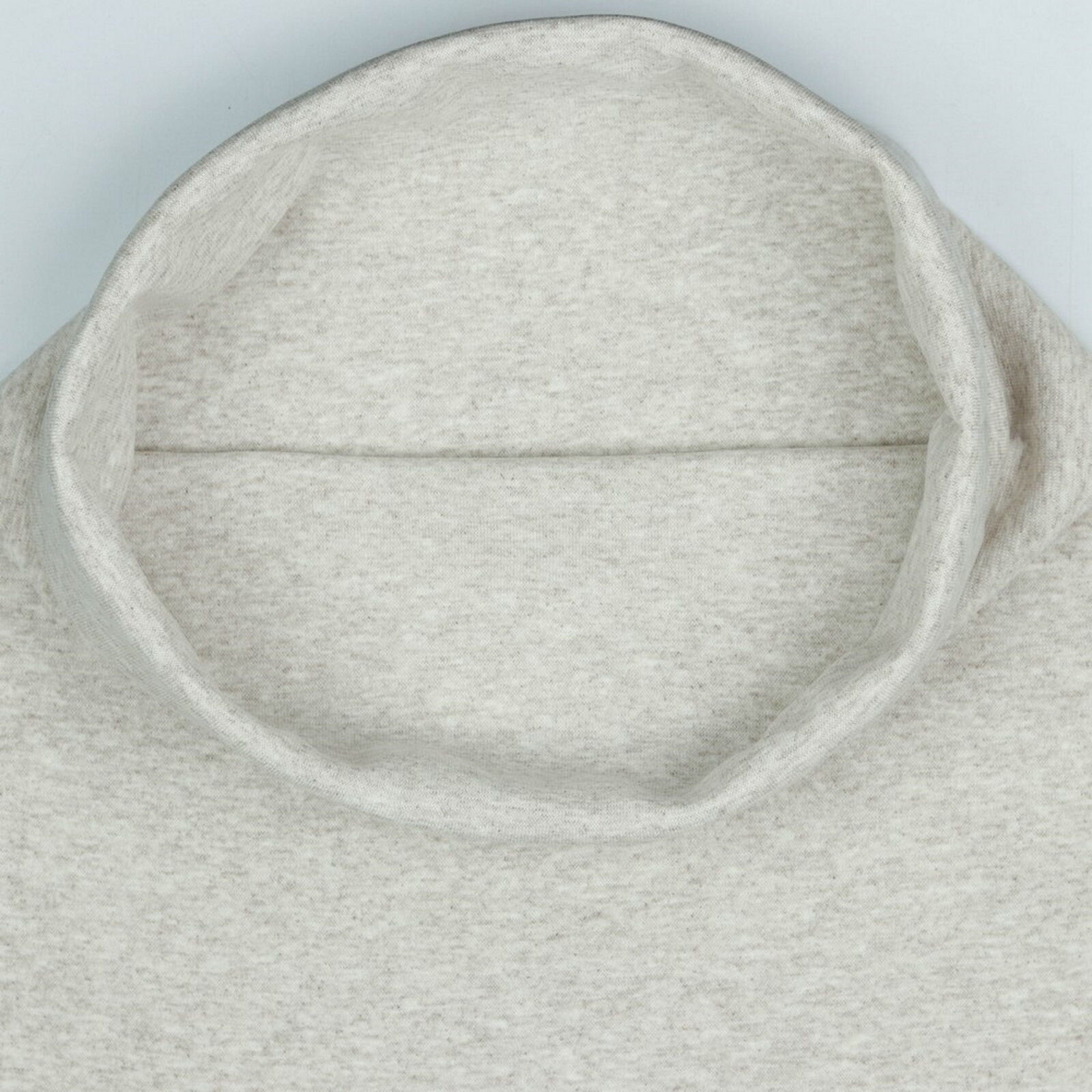 Bündchenstoff Meterware Uni Beige Melange