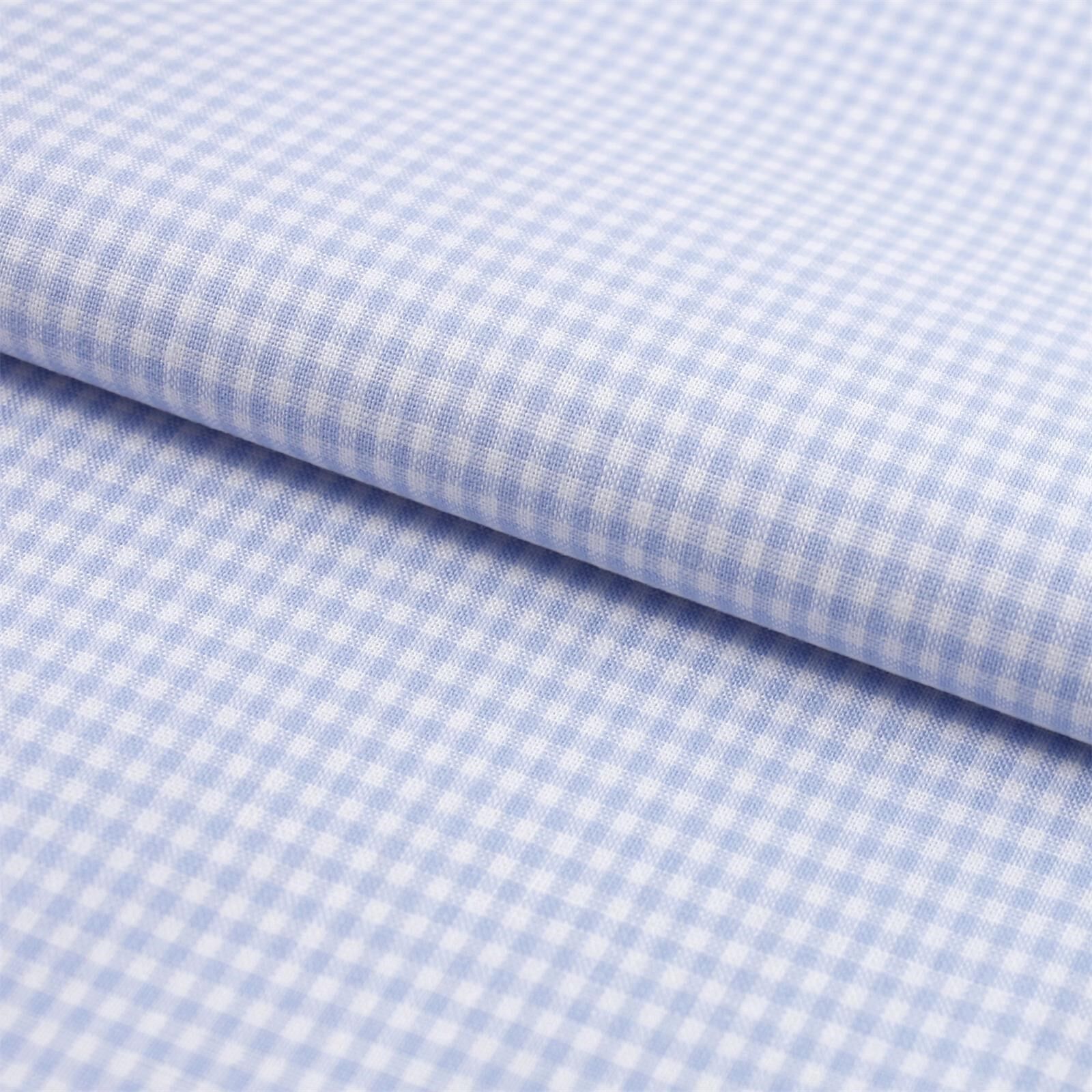 Stoff Meterware Karo 2x2 mm Hellblau
