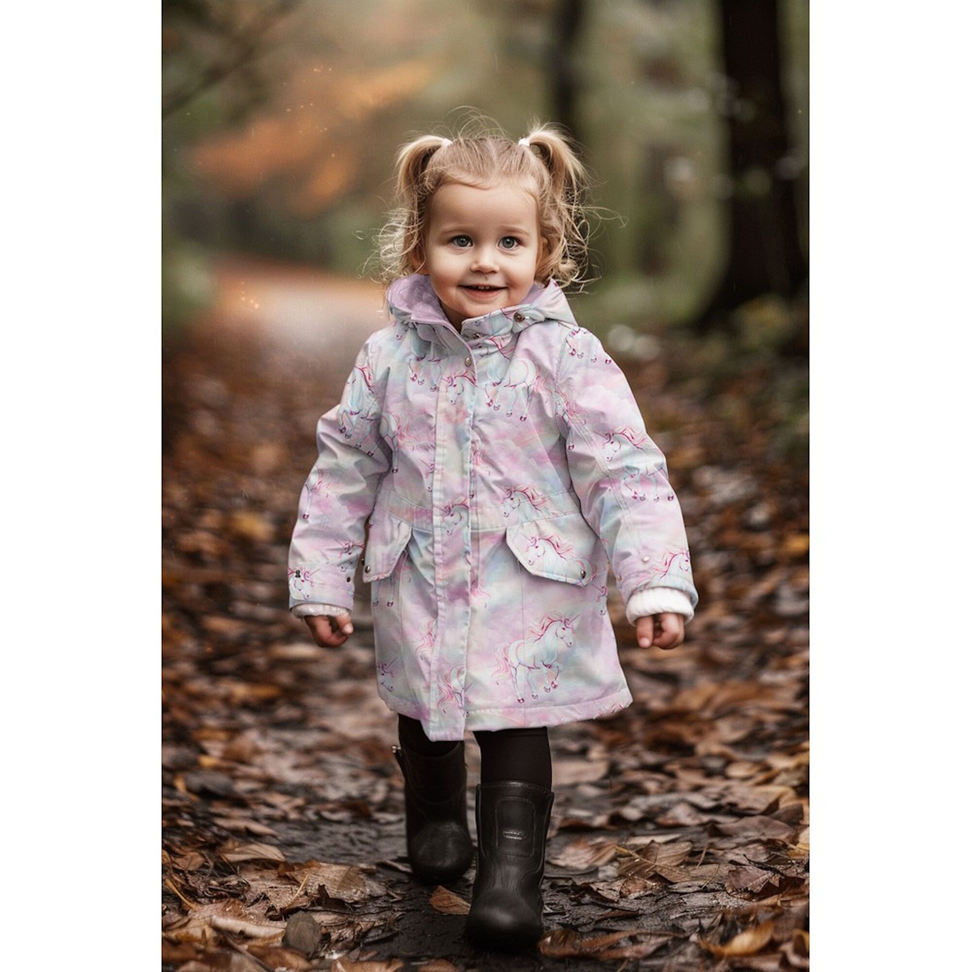 Stoff Meterware Einhorn Wolken Rosa Softshell