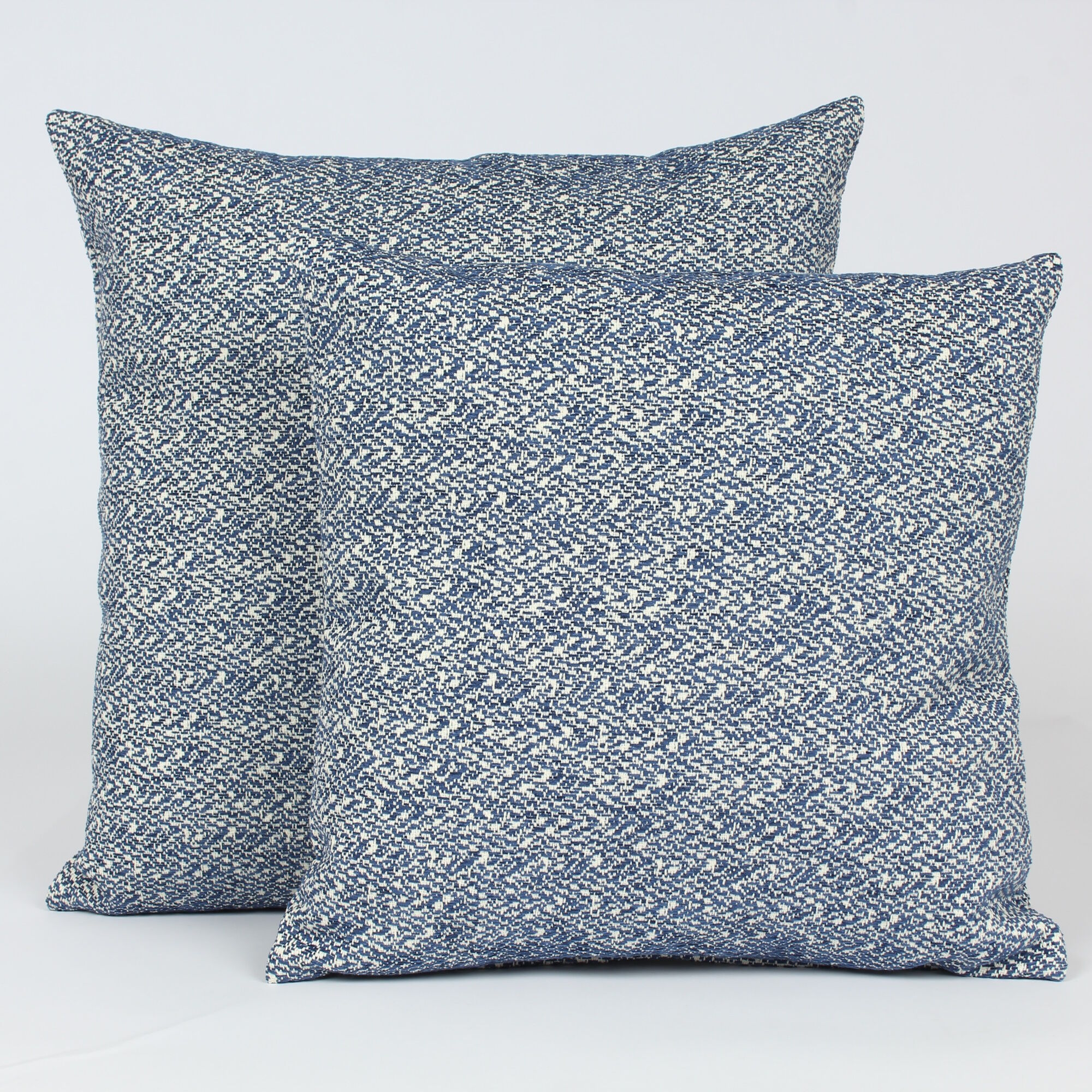 Kissenbezug 30x30 cm Milan Blau Meliert Bezugsstoff