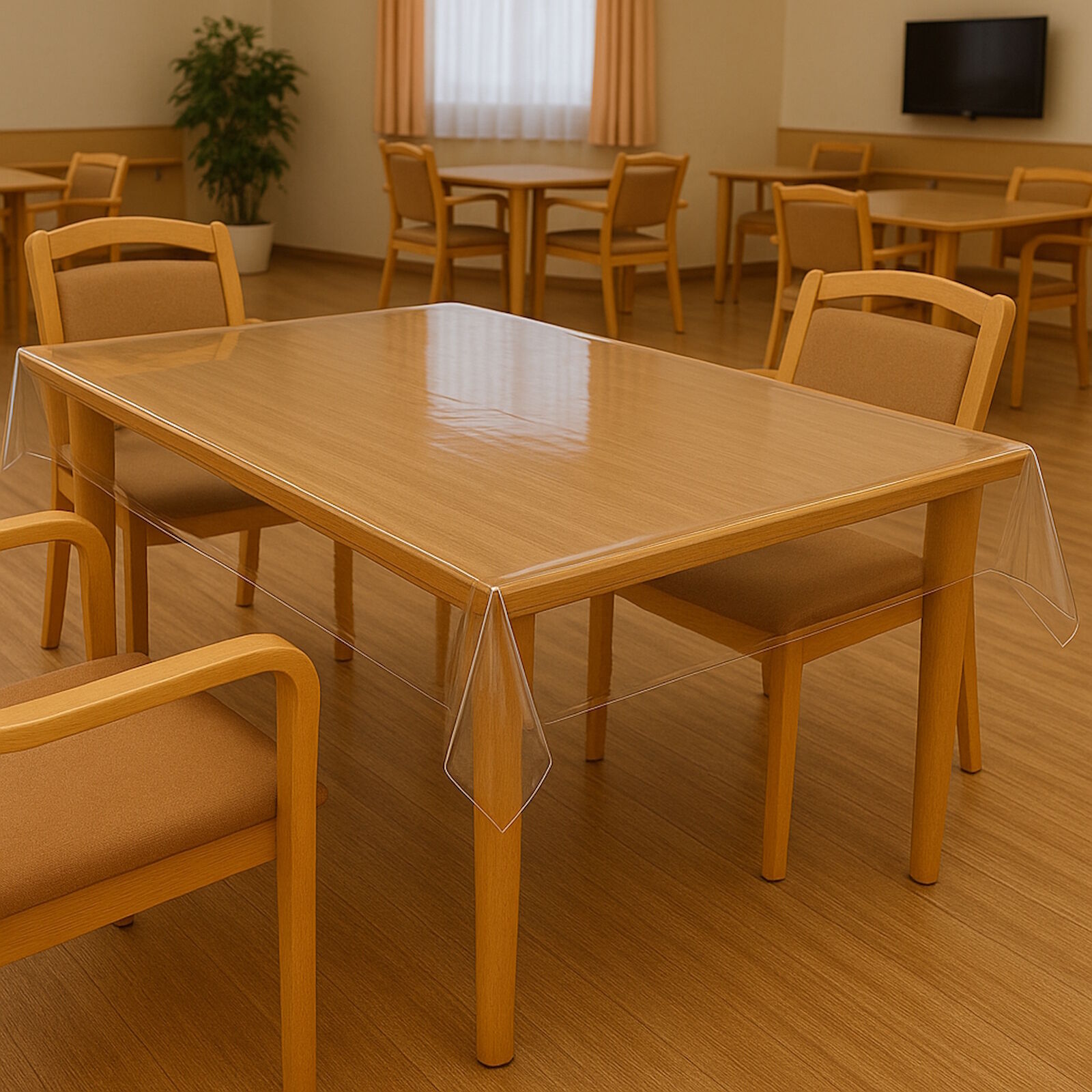 Pflege Tischfolie Tischdecke Meterware Transparent 0,3 mm