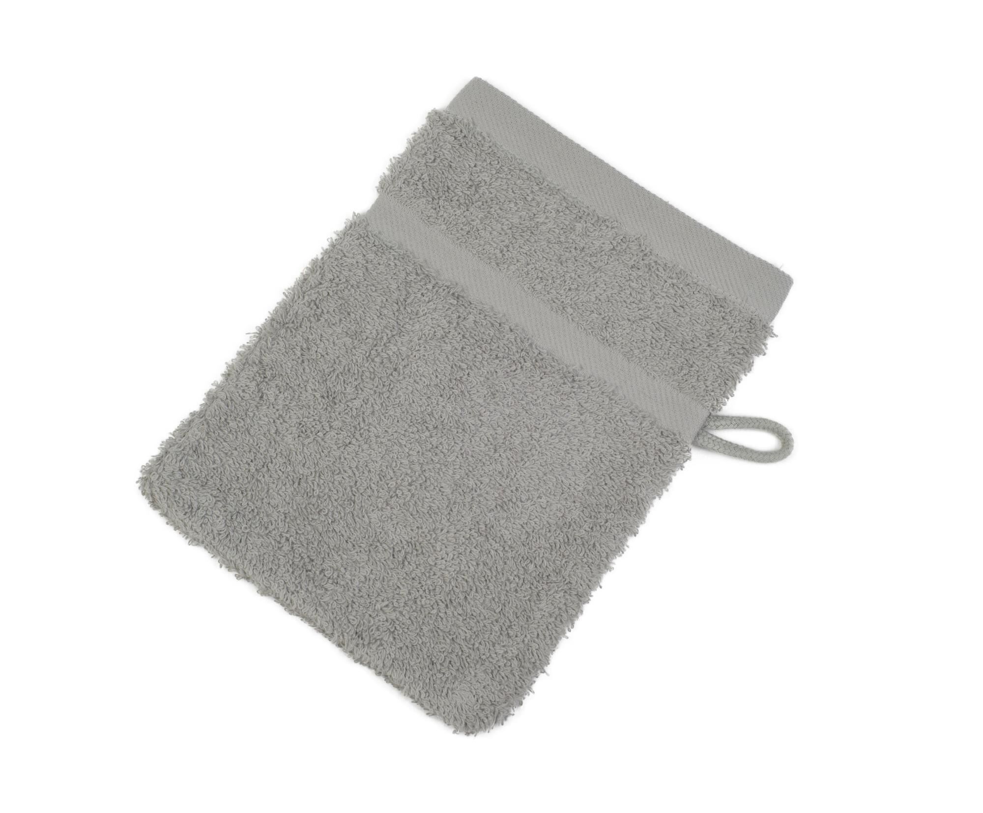 Gözze Waschhandschuh Sylt 15x20 cm einfarbig-90-silber