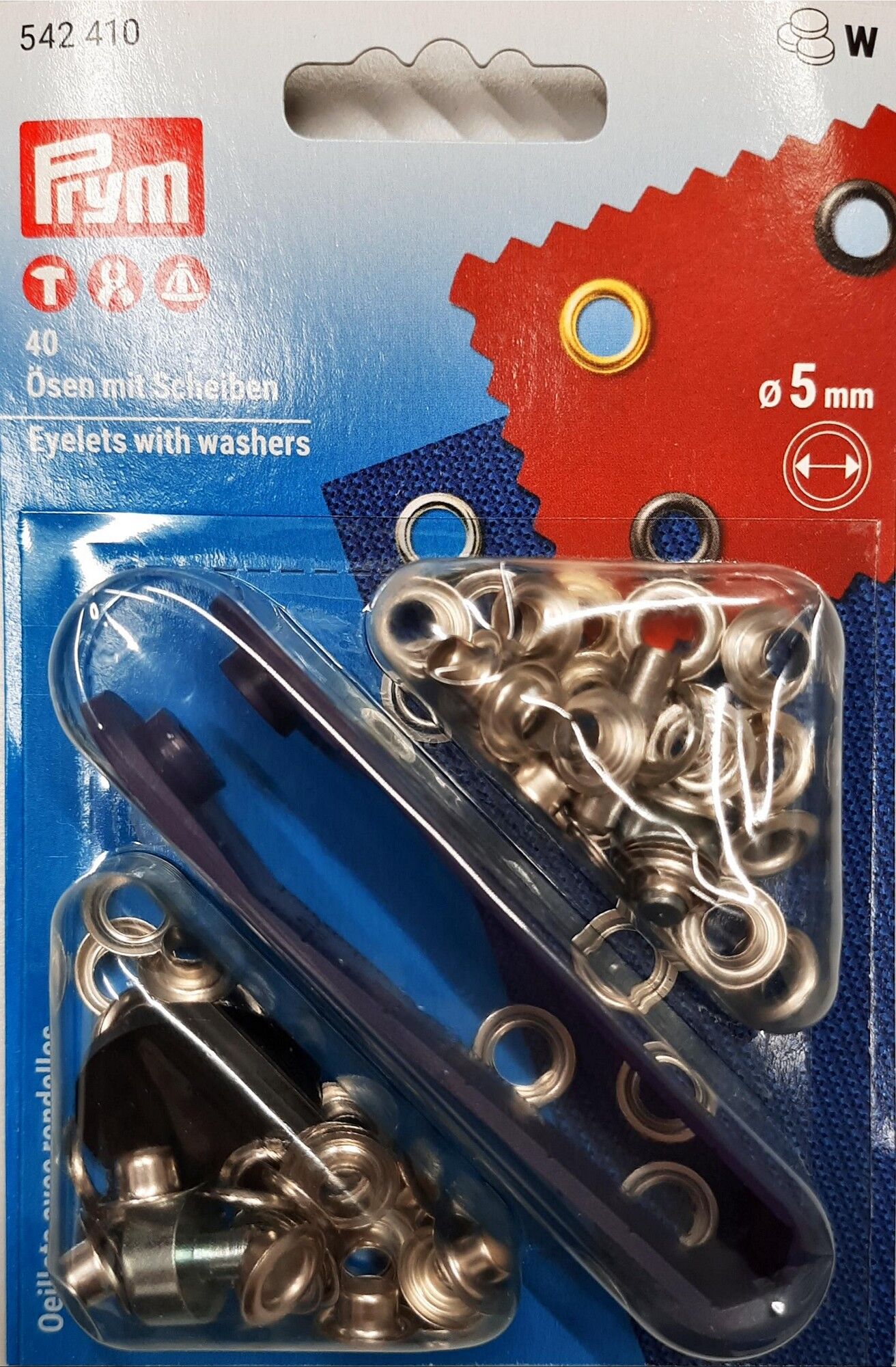 Ösen und Scheiben MS 5,0 mm silberfarbig