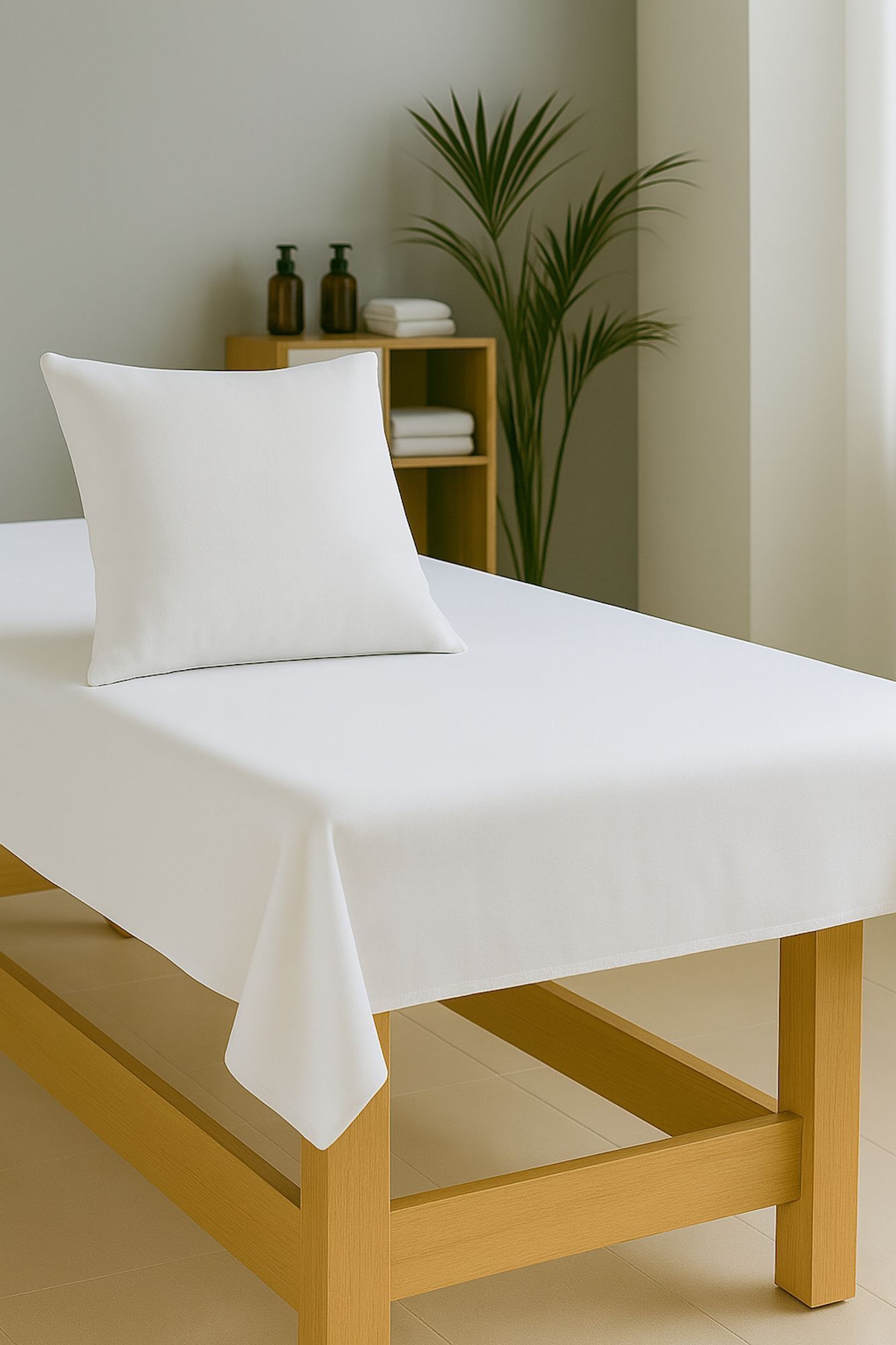 Kissenbezug Uni Weiß Baumwolle Linon RV