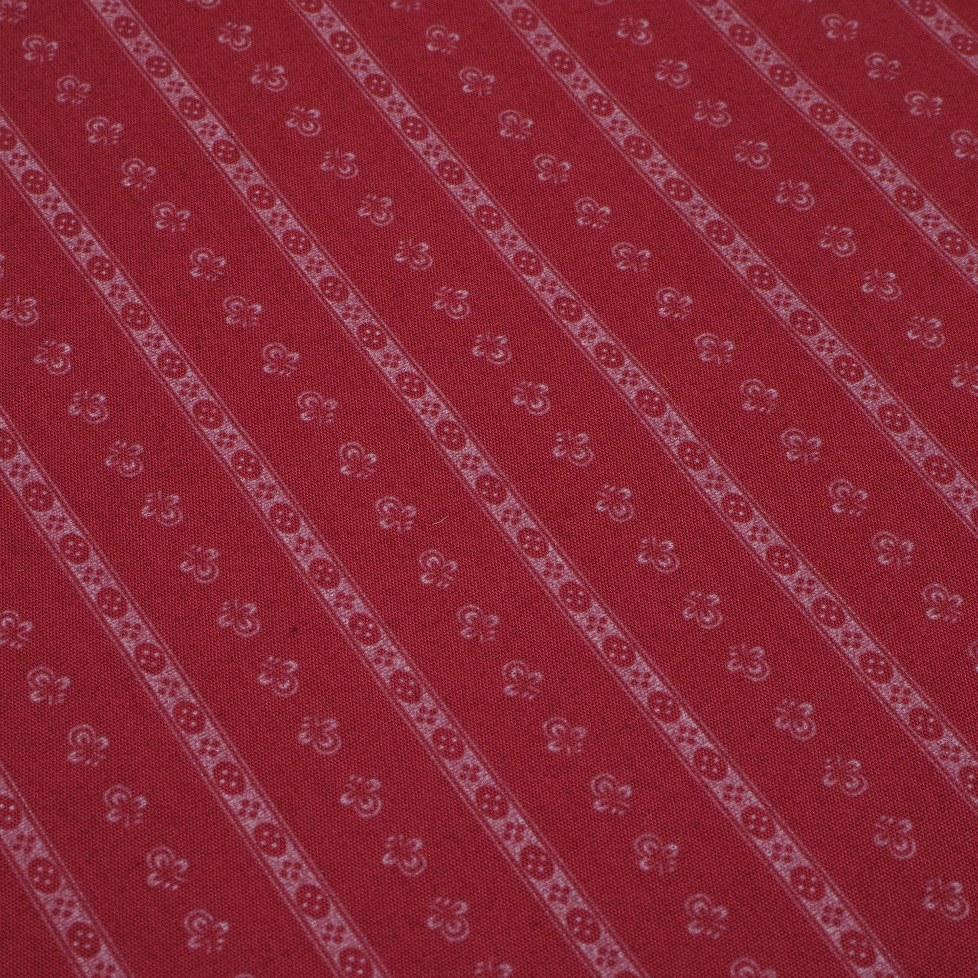 Dirndlstoff Blumen Streifen Moni Bordeaux Tracht