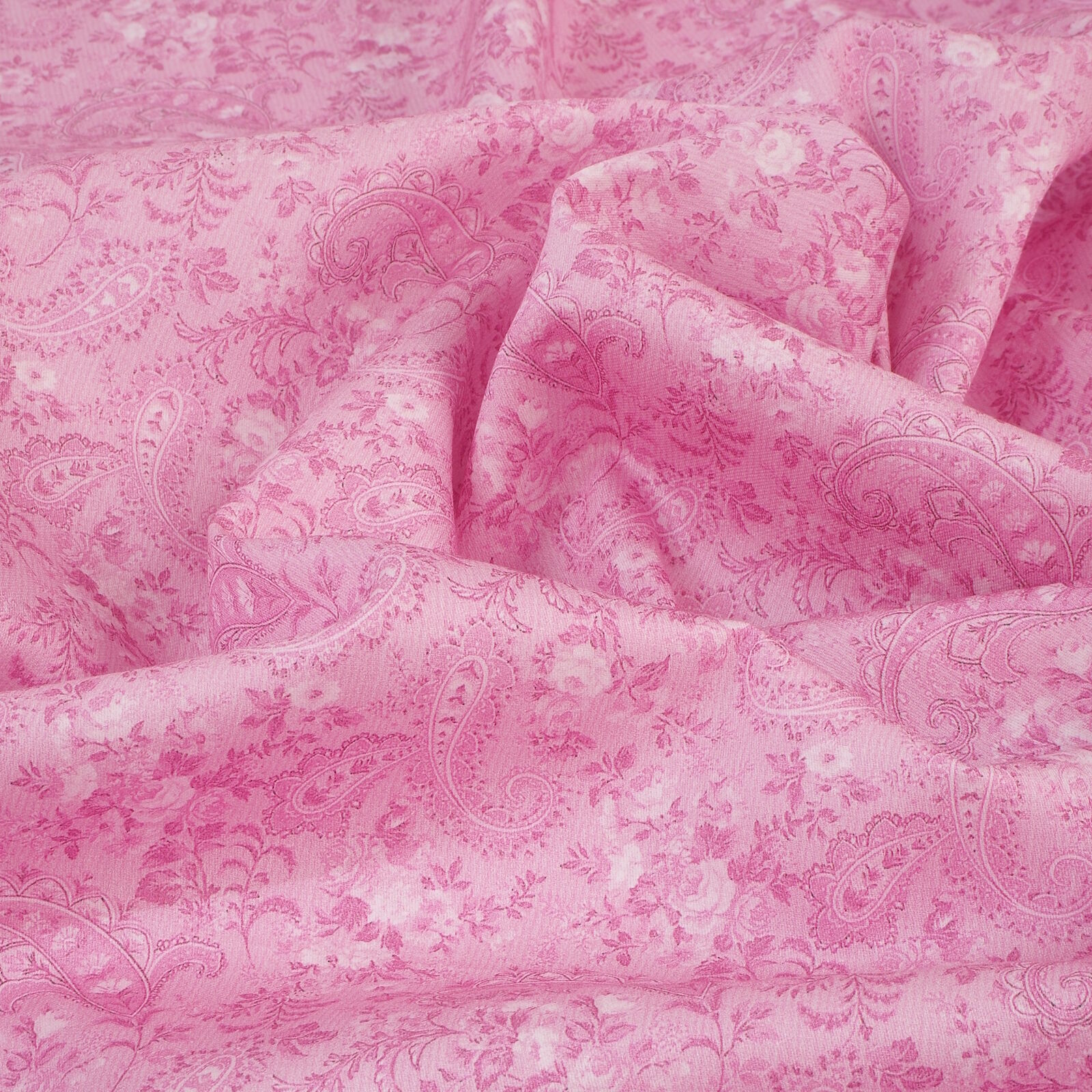 Dirndlstoff Rosa Paisley – Baumwolle Satin Meterware 155 cm