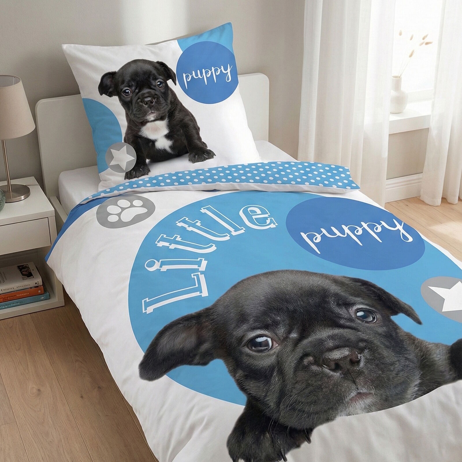 Hunde Bettwäsche 135x200 Baumwolle