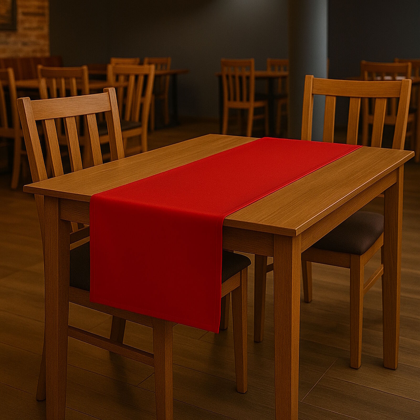 Tischläufer Rot 45x145 cm Polyester