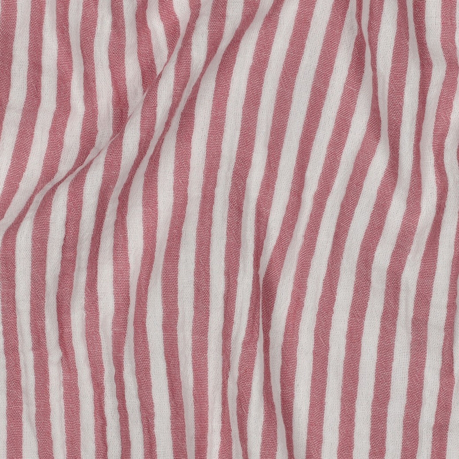 Musselin Stoff Streifen Rosa 5 mm Meterware 125 cm