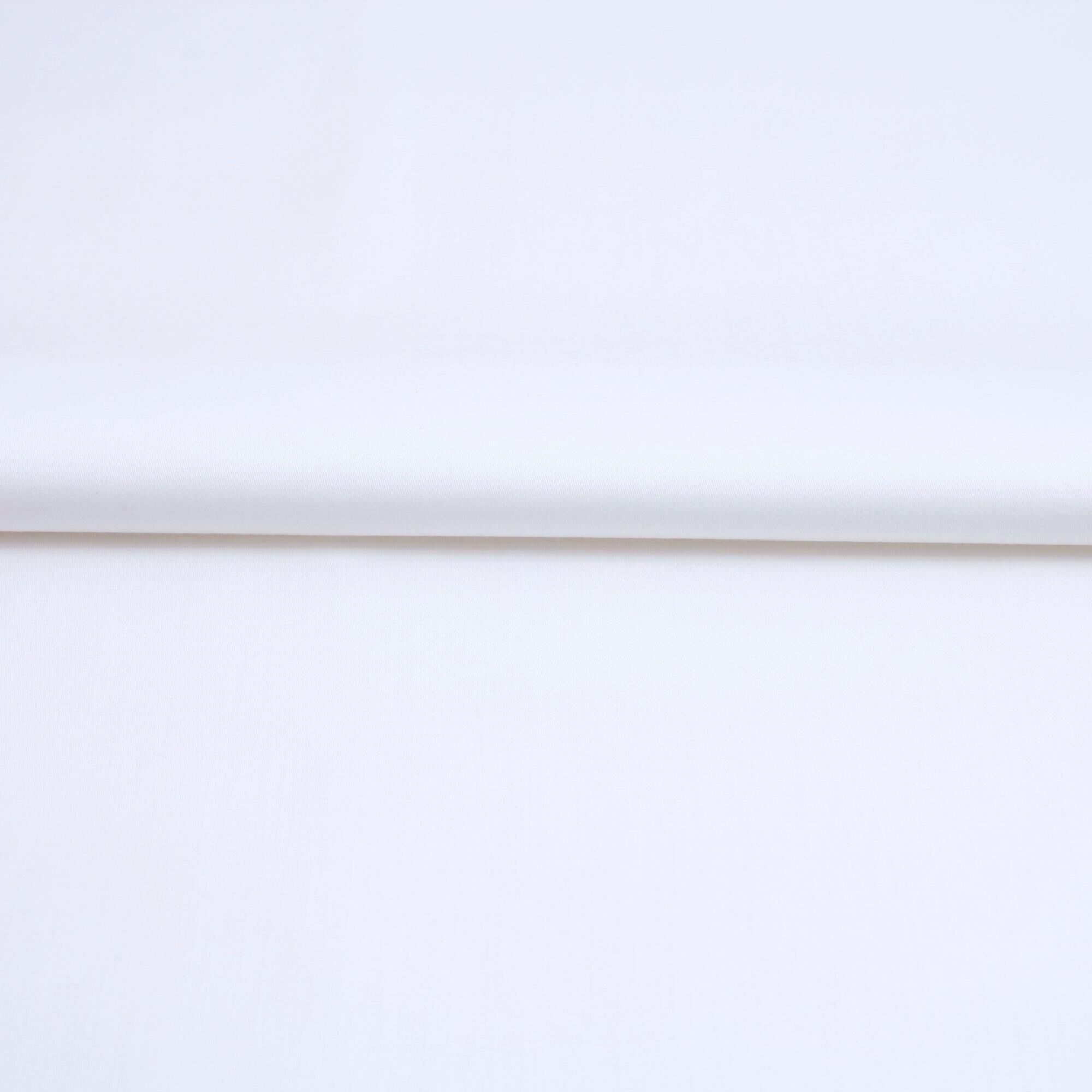 Stoff Meterware Weiß Mako Satin 280 cm