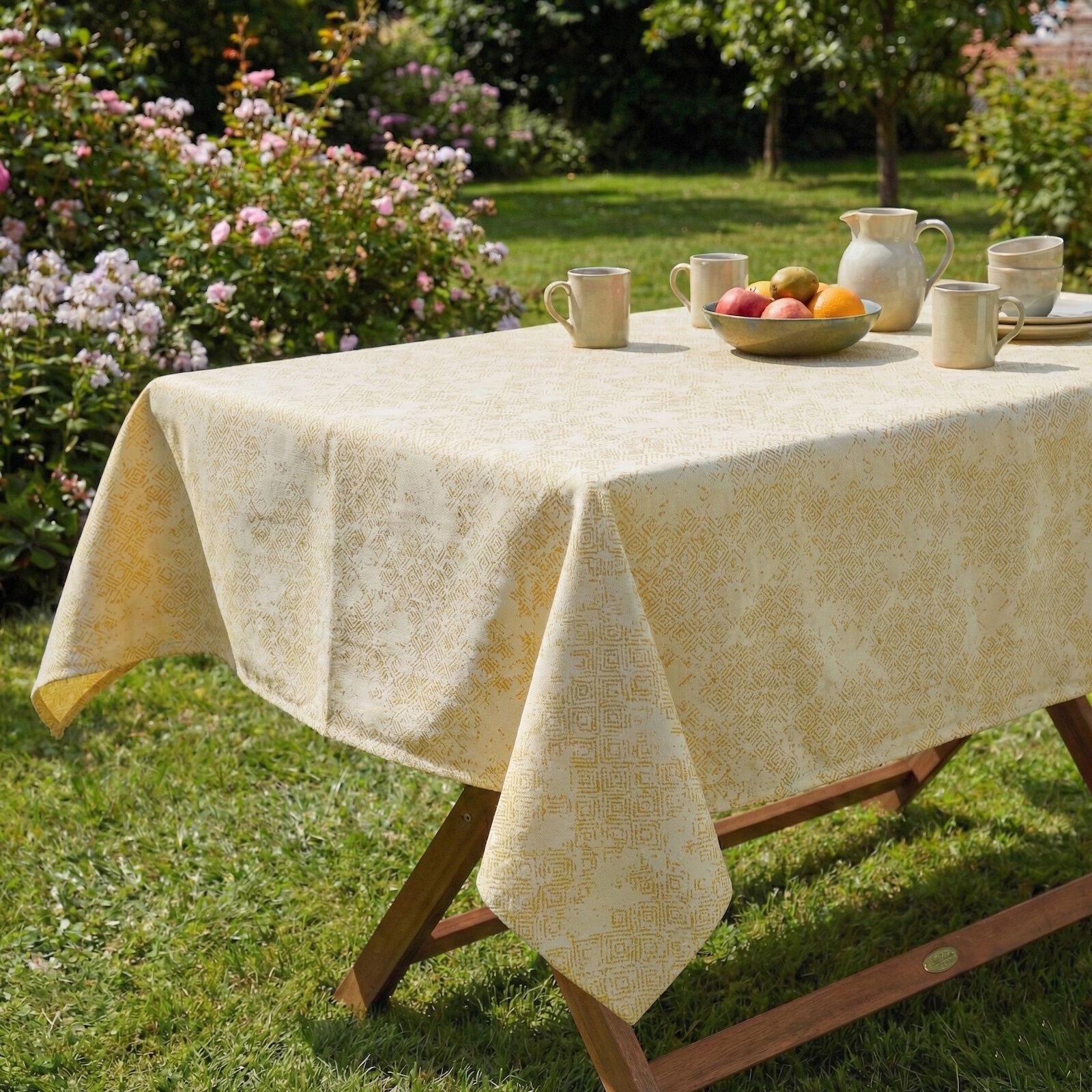 Tischdecke 100x100 cm Melina Outdoor - Gelb