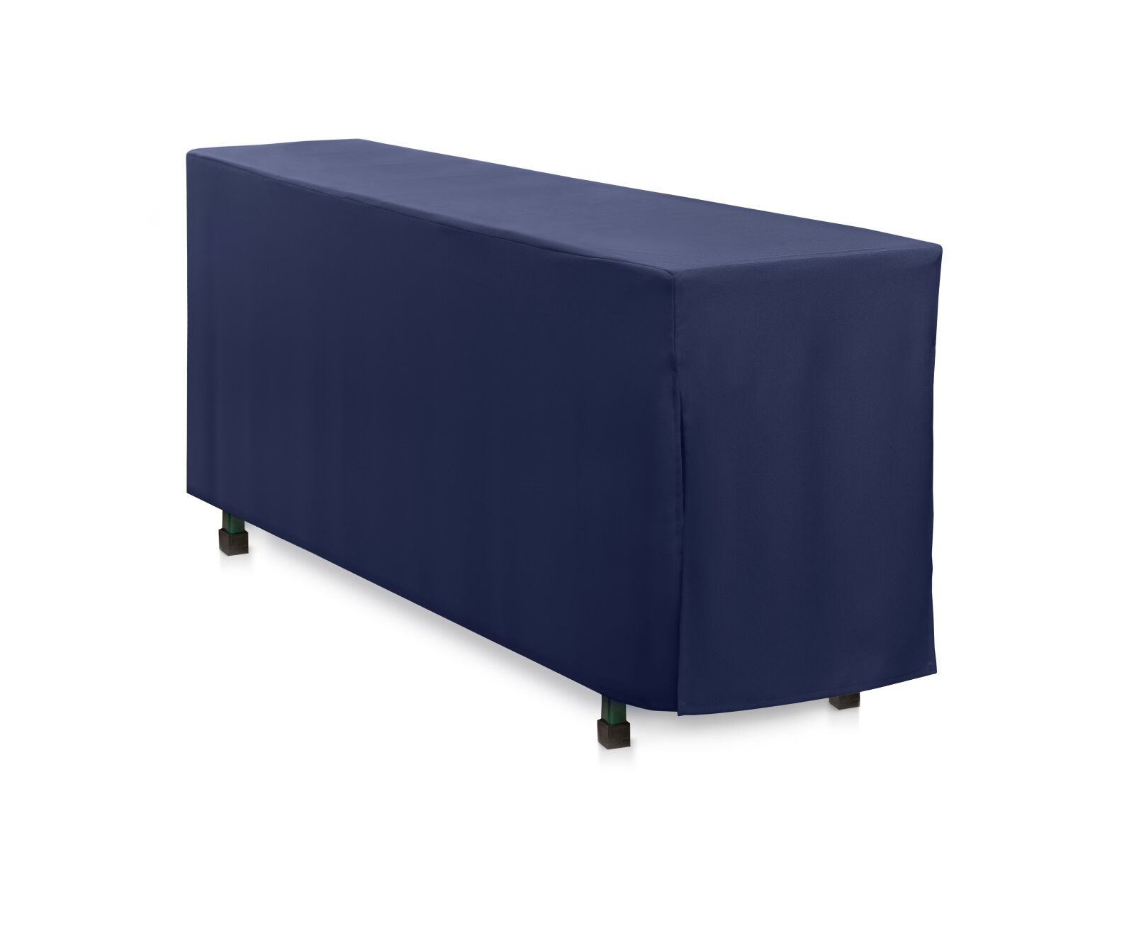 Biertischhusse bodenlang Polyester-Marine Blau / 200x50 cm