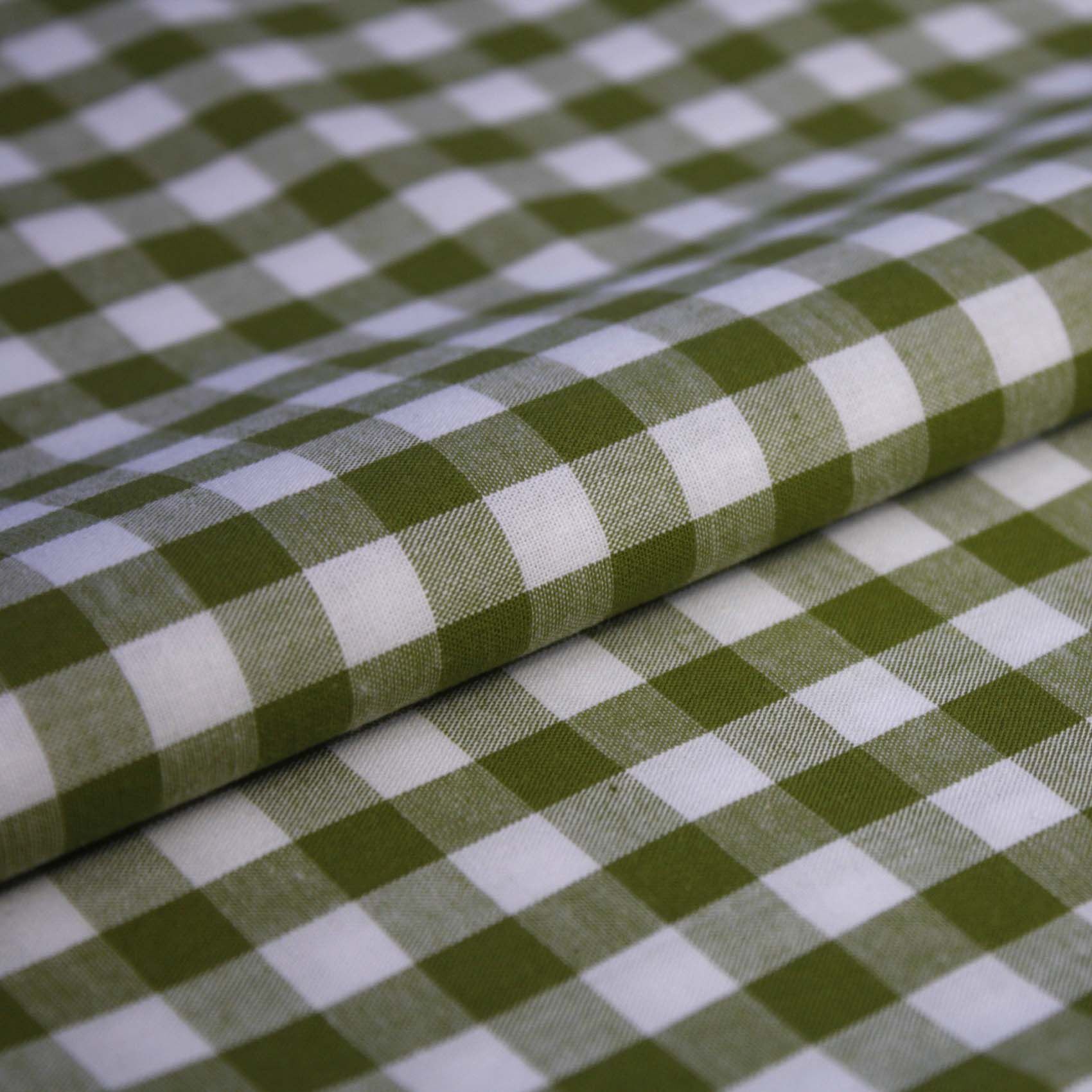 Stoff Meterware Karo 1x1 cm Farngrün