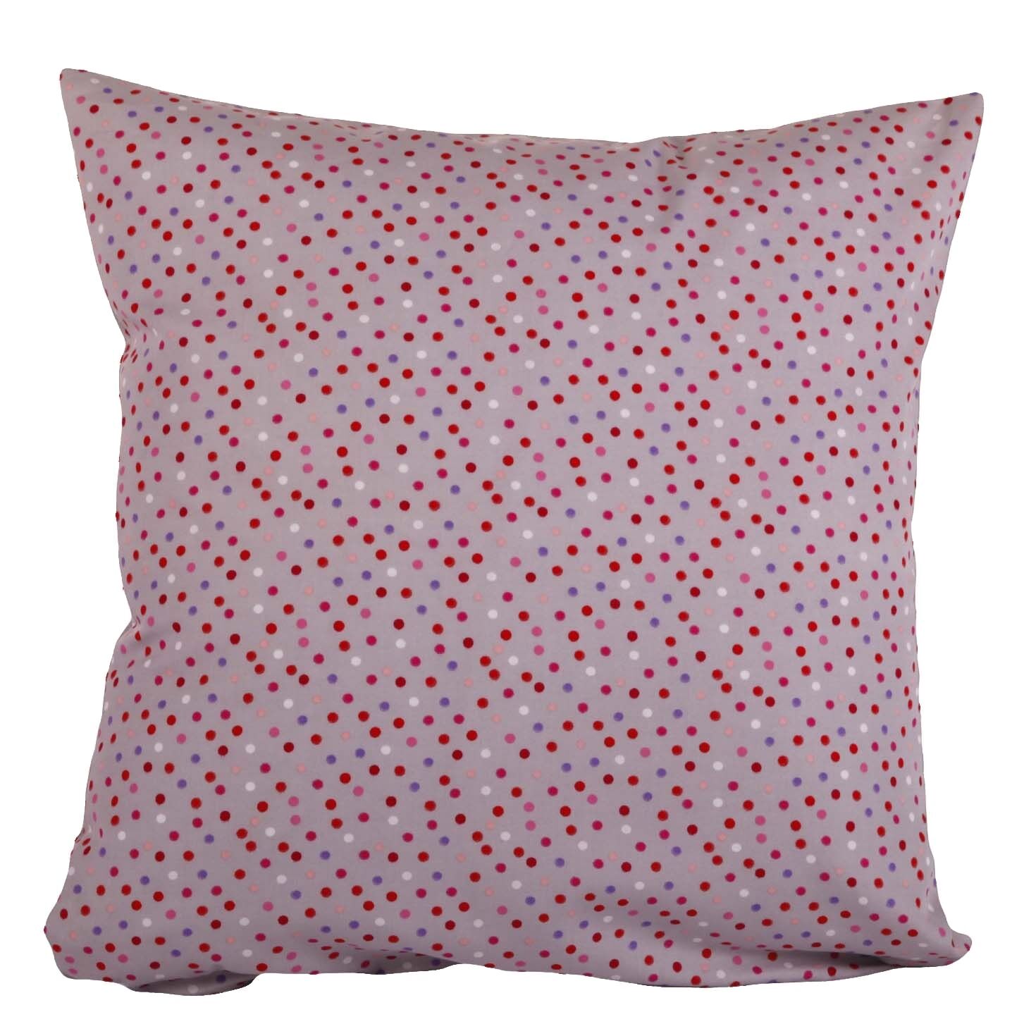 Kissenbezug 40x40 cm Bunte Punkte Grau