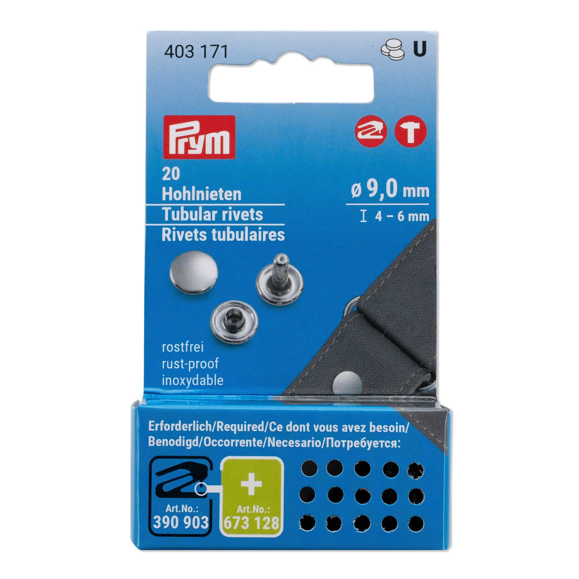 Hohlnieten Durchmesser 9,0 mm Höhe 4-6 mm silberfarbig