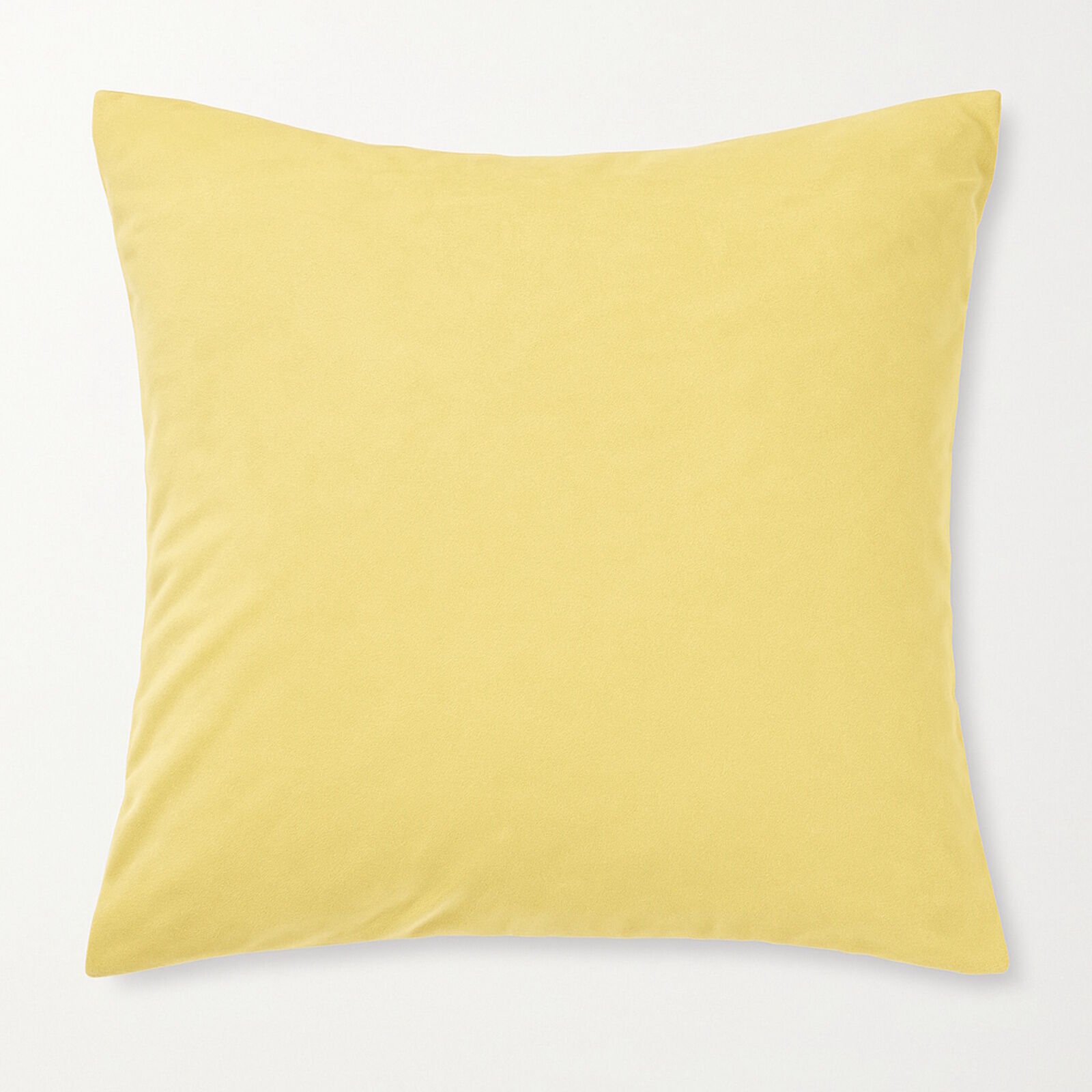 Kunstleder Kissenbezug Sandgelb-40x40 cm