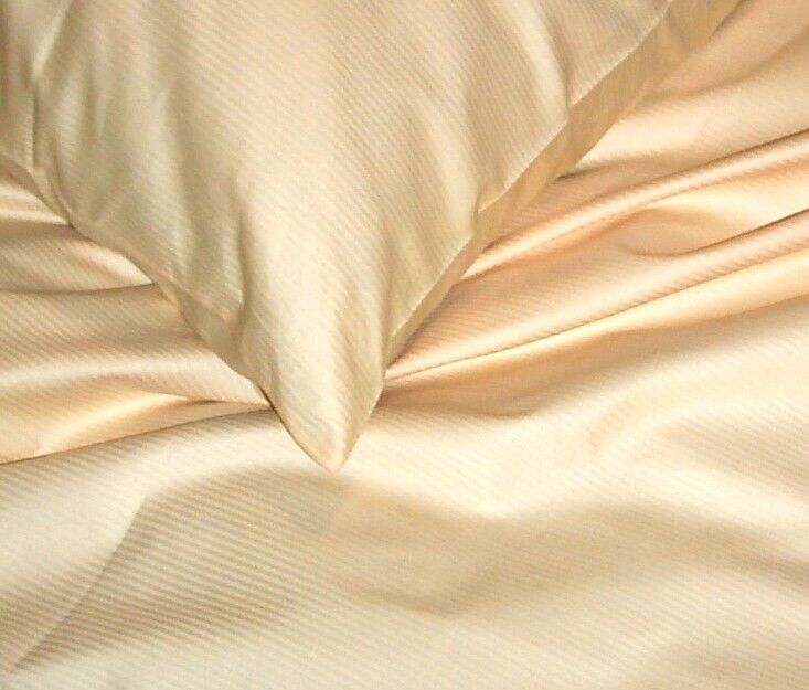 Hotelbettwäsche Streifensatin 2 mm Gold-135x200 80x80