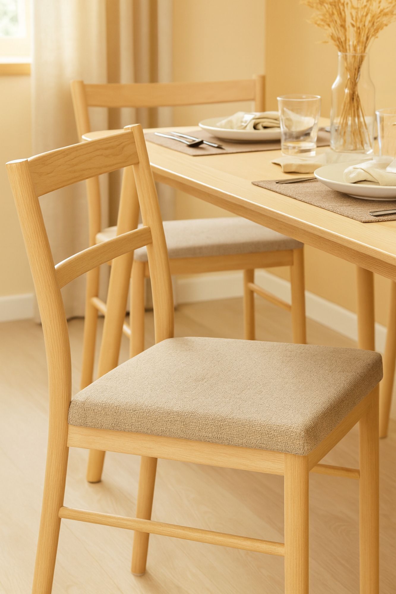 Sitzkissen 40x40x4 cm Polina - Beige