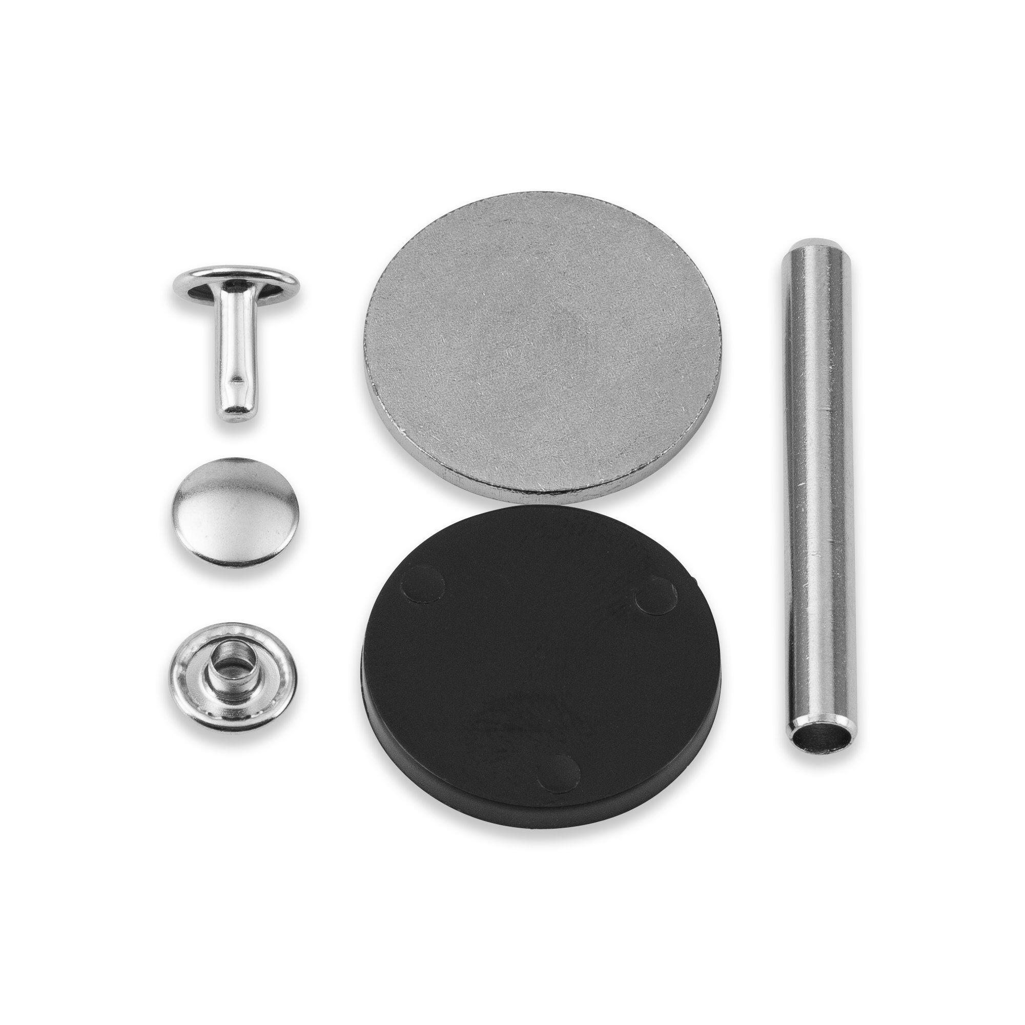 Hohlnieten Durchmesser 9,0 mm Höhe 4-6 mm silberfarbig