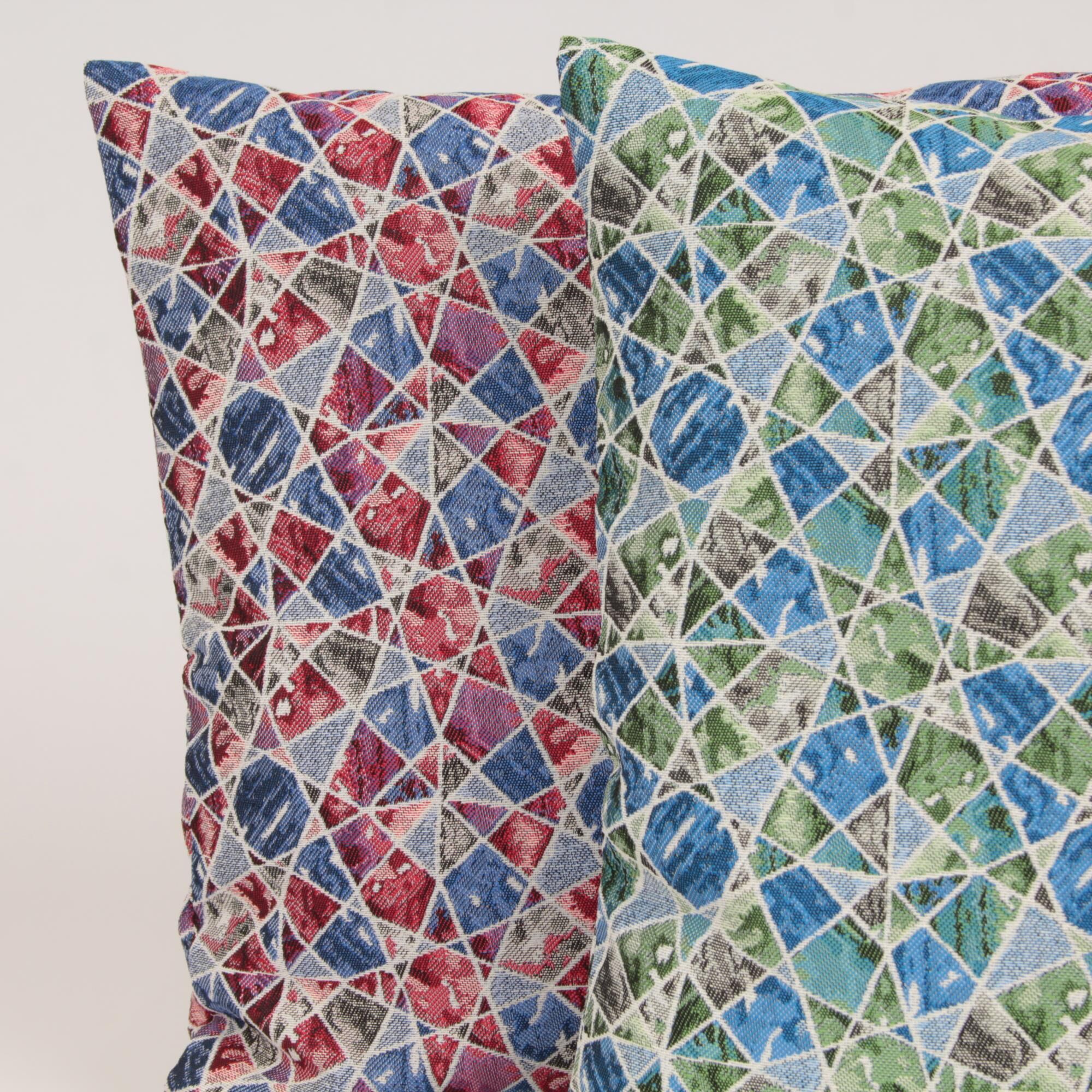 Kissenbezug Mosaik Blau Grün-40x40 cm